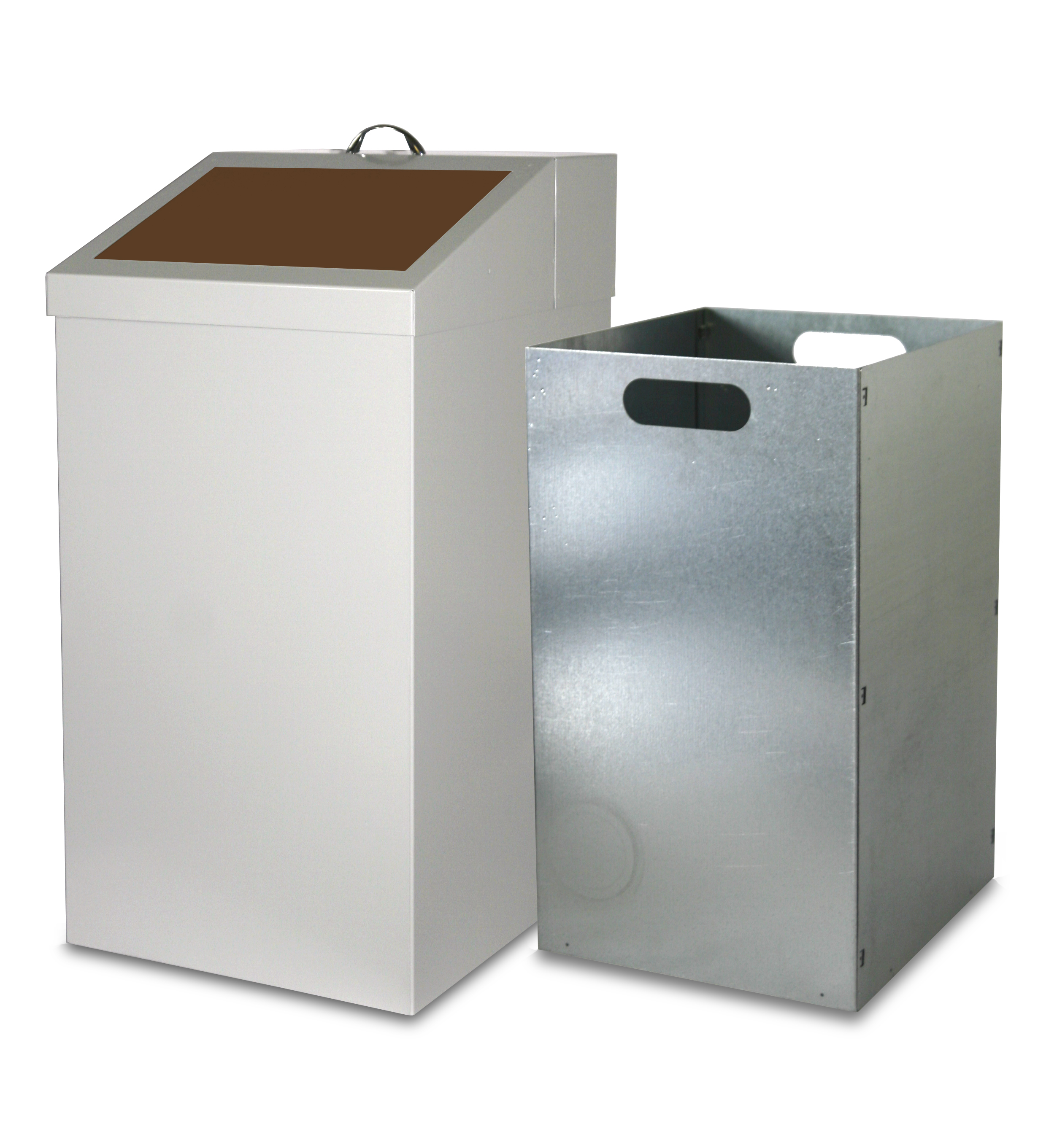 Abfallbehälter 54 ltr + Innenbehälter HxBxT 65x34x38 braun SZAGATO Germany Abfalleimer Abfallsammler Mülleimer großes Volumen Wertstoffsammler