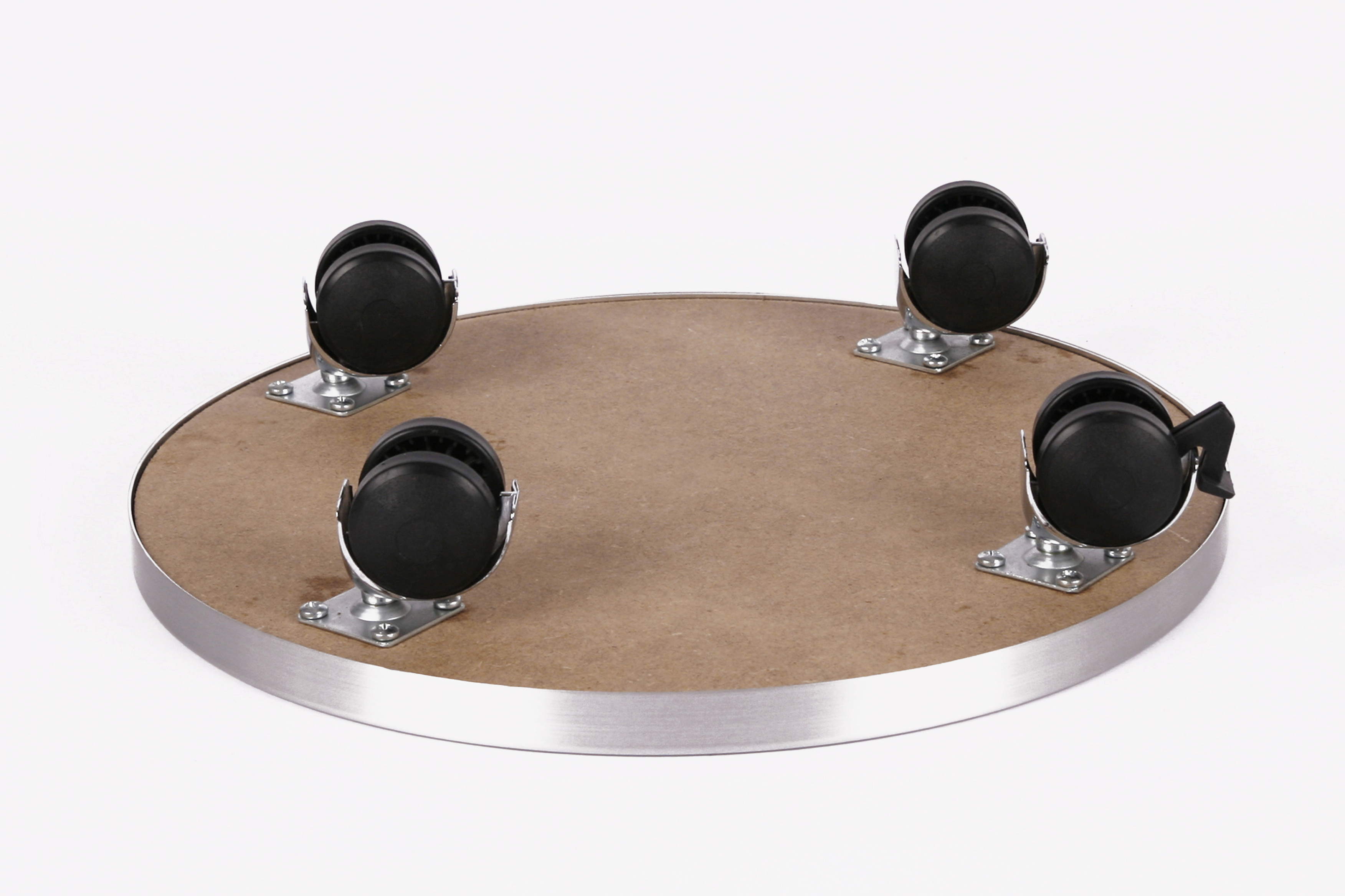 Rollbrett Pflanzenroller Ø30cm ALU 120kg Chromrollen + Bremse SZAGATO Made in Germany Blumenuntersetzer Möbelroller Blumenroller Transportroller