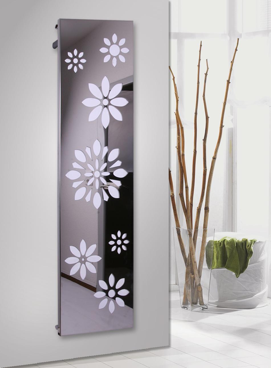 BADHEIZKÖRPER Design Flower 3 180x47cm 1118 Watt Edelstahl Hochglanz SZAGATO Designheizkörper Handtuchheizkörper mit Mittelanschluss Handtuchwärmer