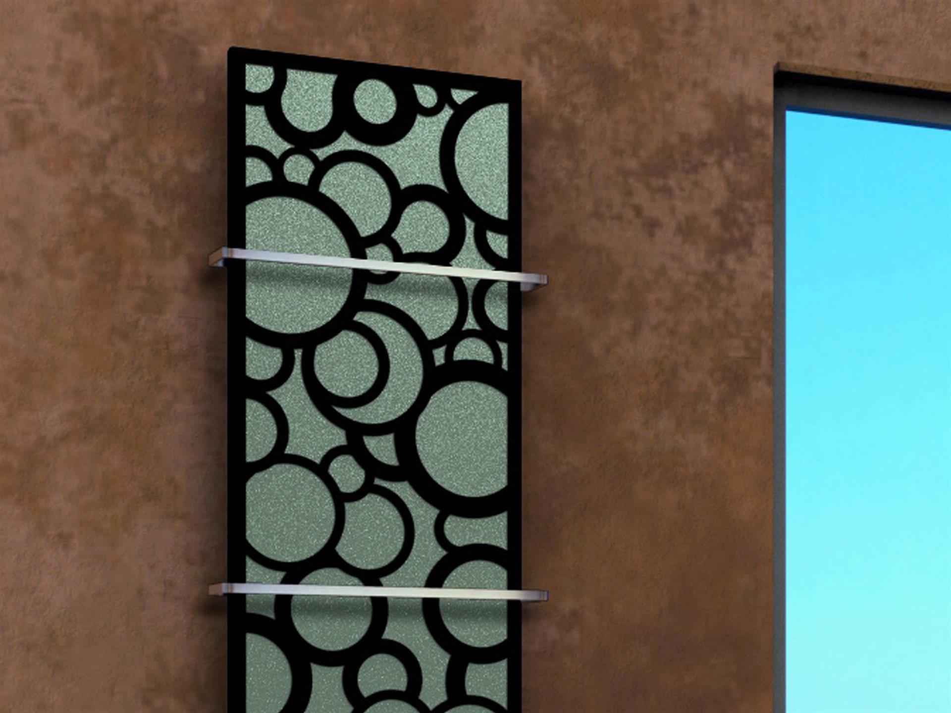 BADHEIZKÖRPER Design Kreta 3 180x47cm 1118 Watt schwarz (+2 Halter 15mm) SZAGATO Designheizkörper Handtuchheizkörper Mittelanschluss Handtuchwärmer