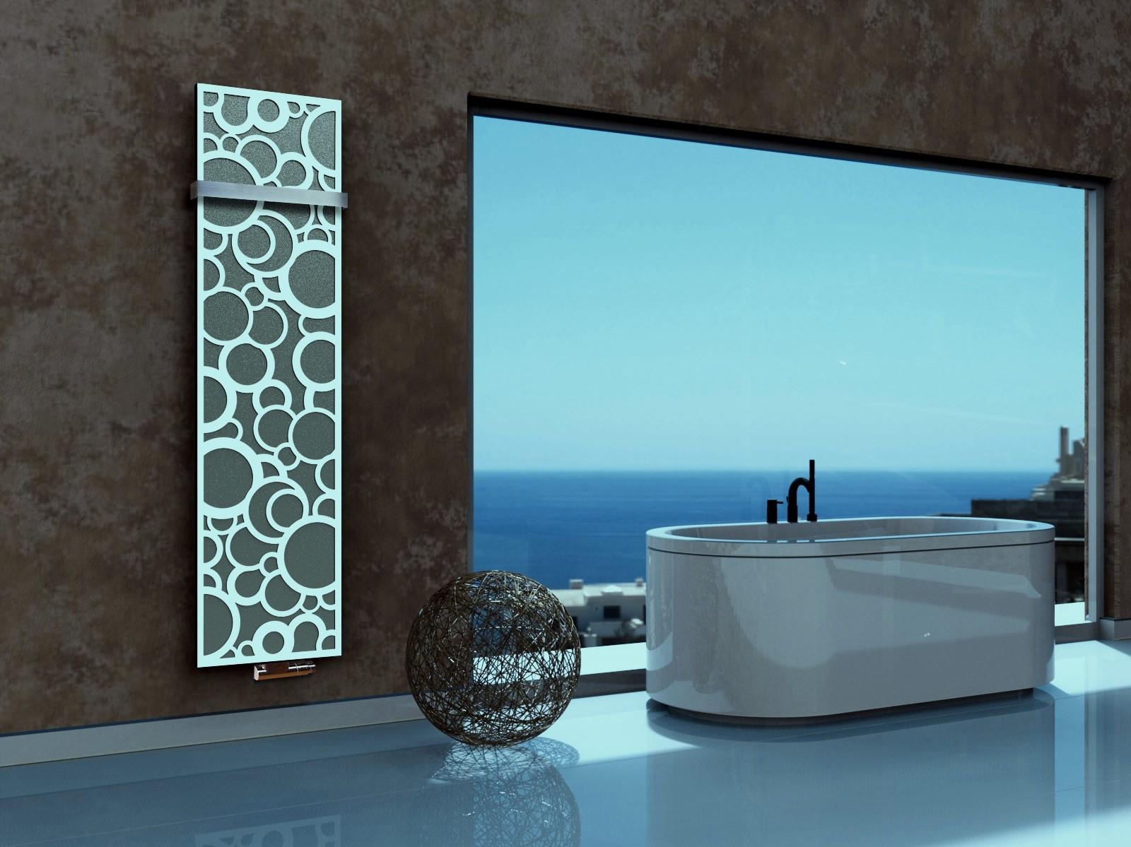 BADHEIZKÖRPER Design Kreta 3 180x47cm 1118 Watt anthrazit - moonstone (+1 Halter 50mm) SZAGATO Designheizkörper Mittelanschluss Handtuchwärmer
