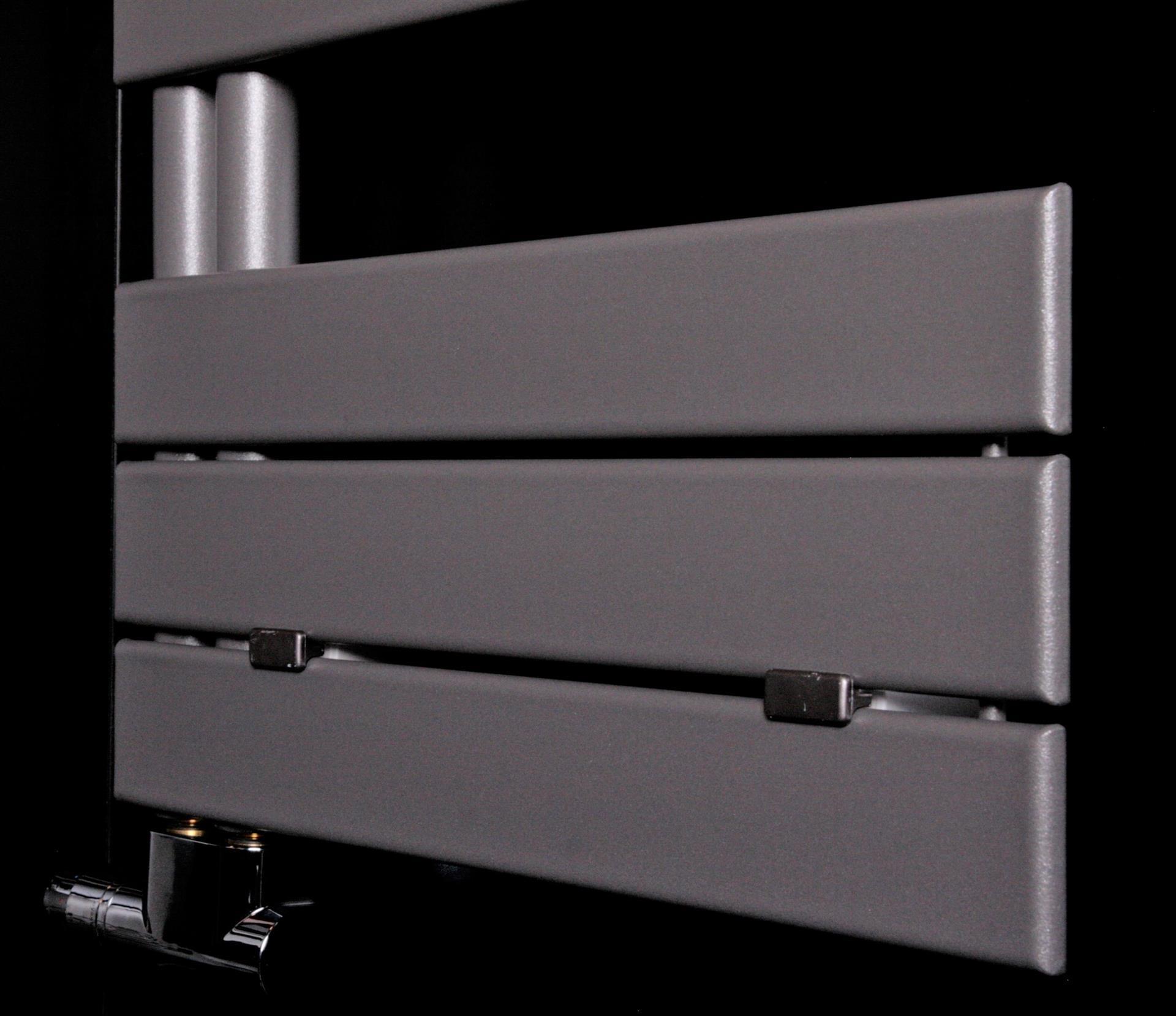 BADHEIZKÖRPER Design Chicago 1 115x50cm 525 Watt anthrazit - moonstone SZAGATO Designheizkörper Handtuchheizkörper mit Mittelanschluss Handtuchwärmer