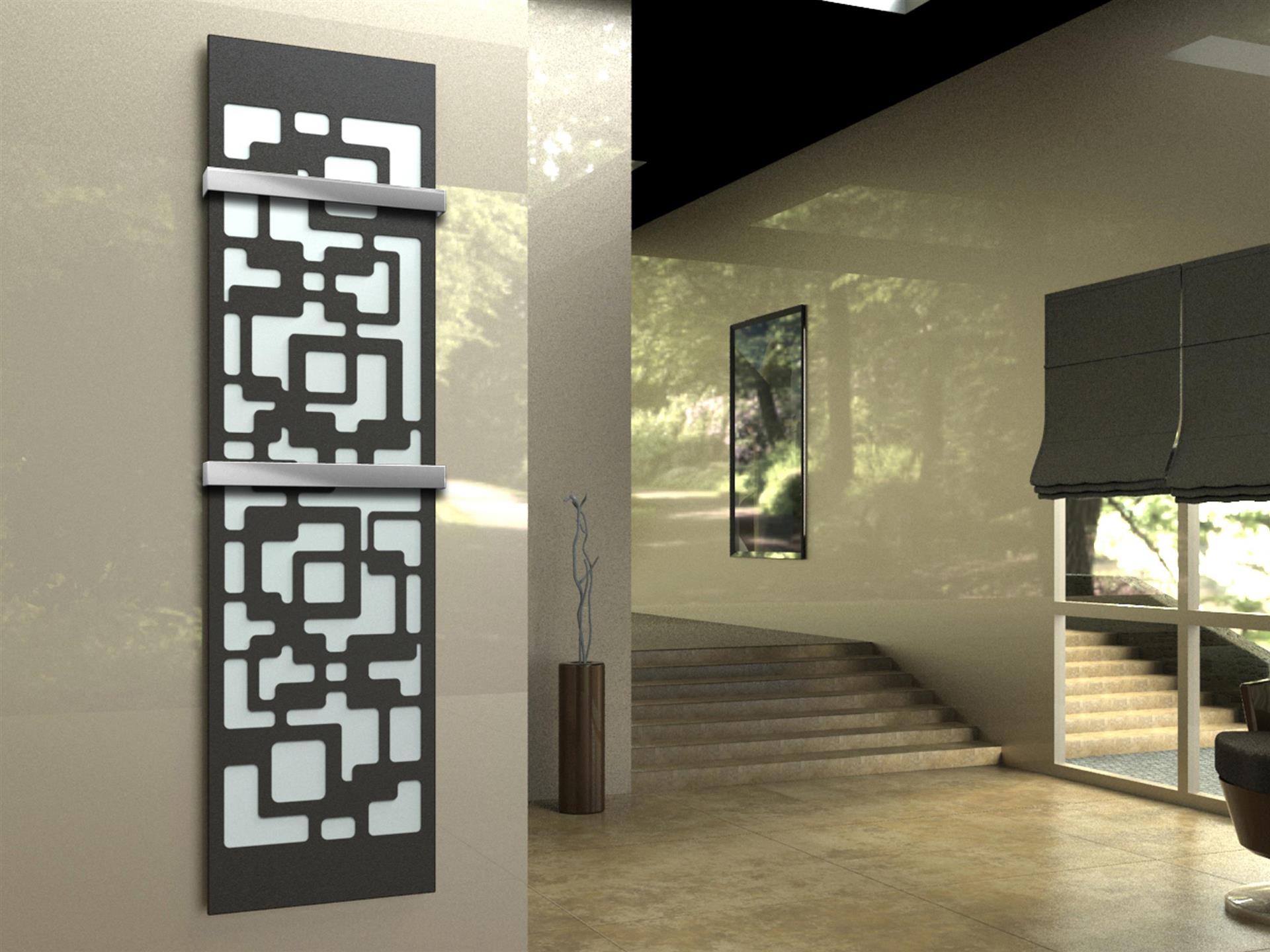 BADHEIZKÖRPER Design Downtown 3 180x47cm 1118 Watt anthrazit - moonstone (+2 Halter 50mm) SZAGATO Designheizkörper mit Mittelanschluss Handtuchwärmer