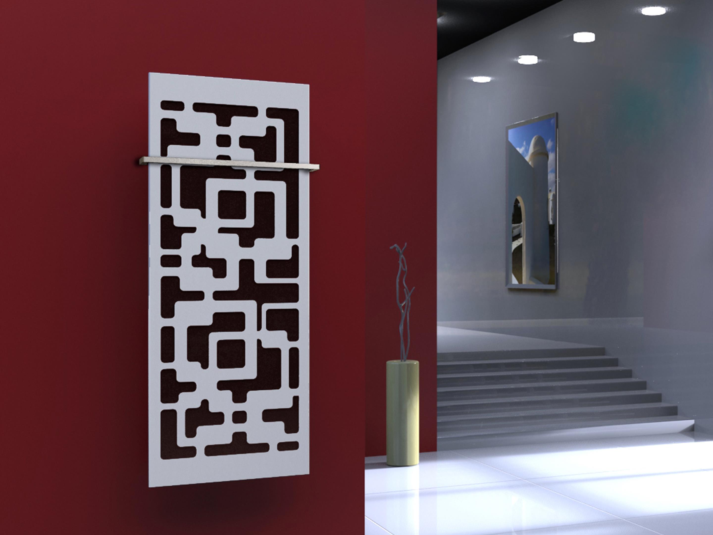 BADHEIZKÖRPER Design Downtown 2 120x47cm 799Watt weiß (+1 Halter 15mm) SZAGATO Designheizkörper Handtuchheizkörper mit Mittelanschluss Handtuchwärmer