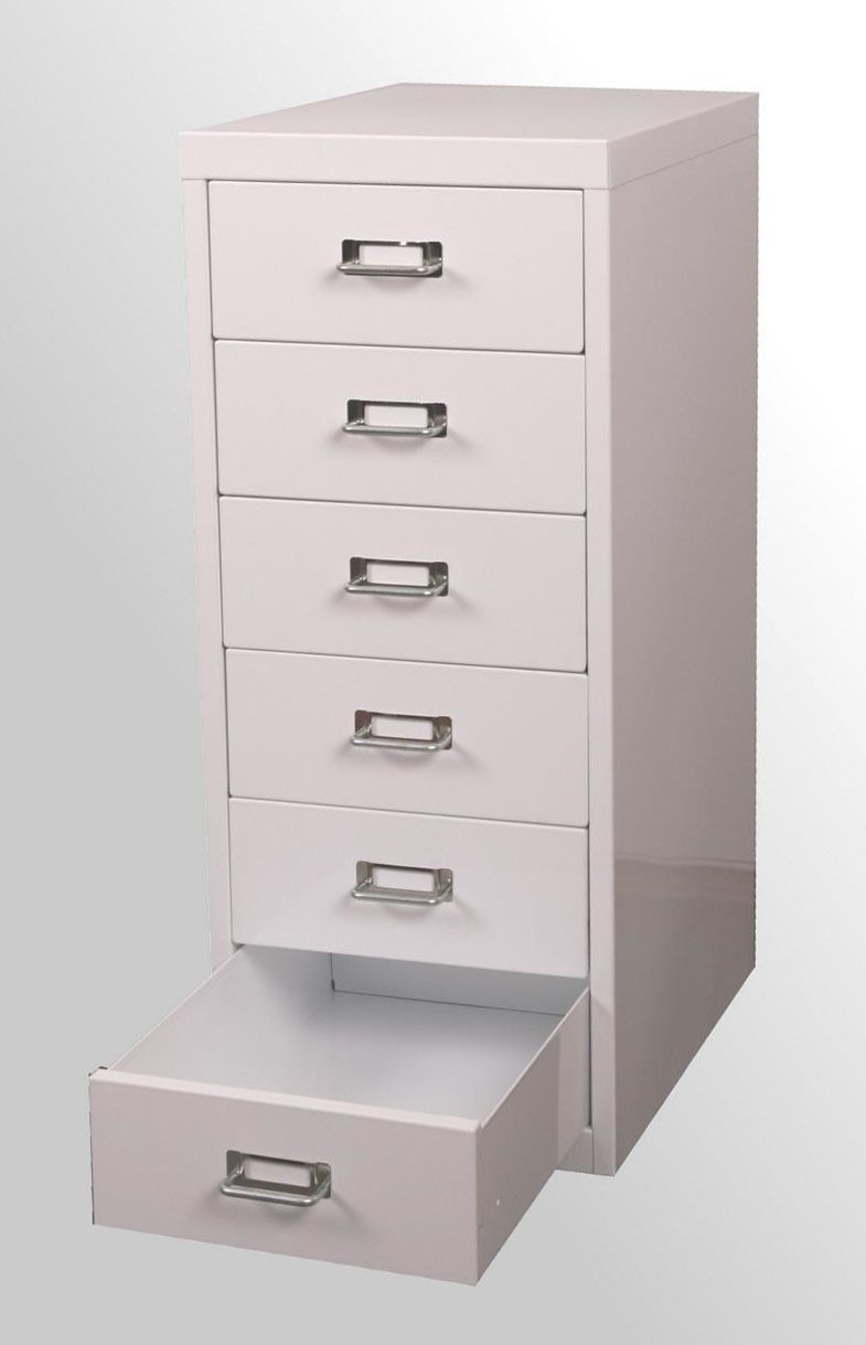 Schubladenschrank Metall 6 Schubladen 66x28x40cm weiß kaufen