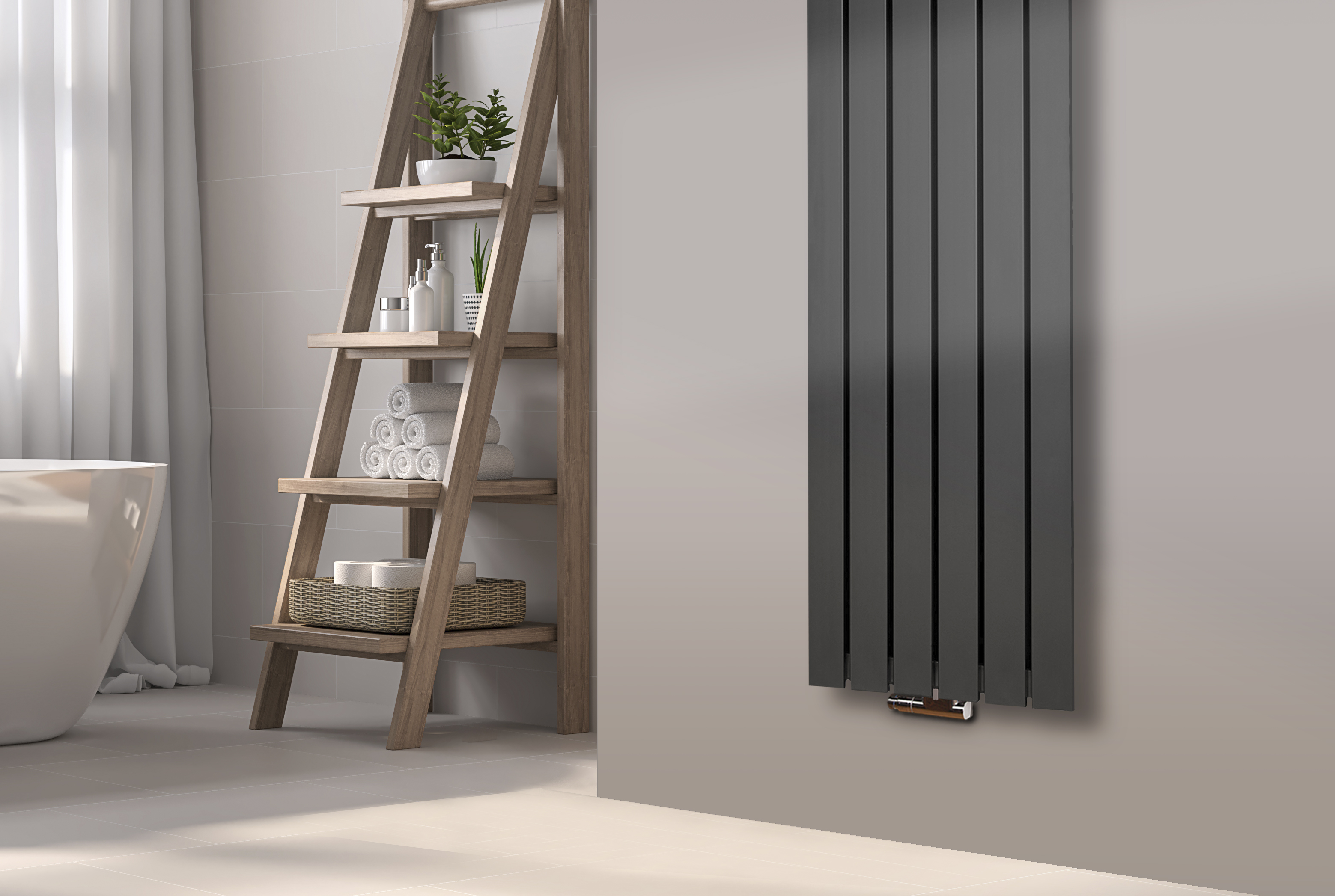 BADHEIZKÖRPER Design Peking 3 180x47cm 1118 Watt anthrazit moonstone SZAGATO Designheizkörper Handtuchheizkörper mit Mittelanschluss Handtuchwärmer