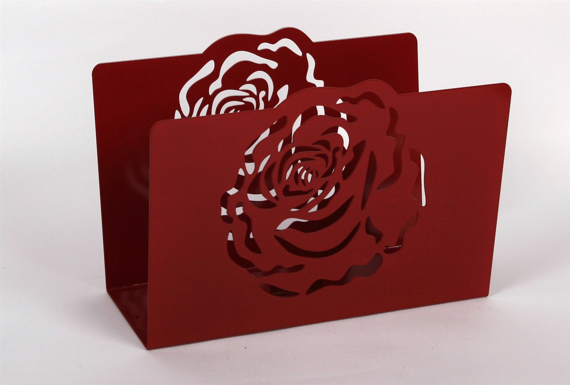 Zeitungsständer Rose 23x32x12cm rot SZAGATO Made in Germany  Zeitschriftenständer Metall Zeitschriftenhalter Zeitungshalter modern