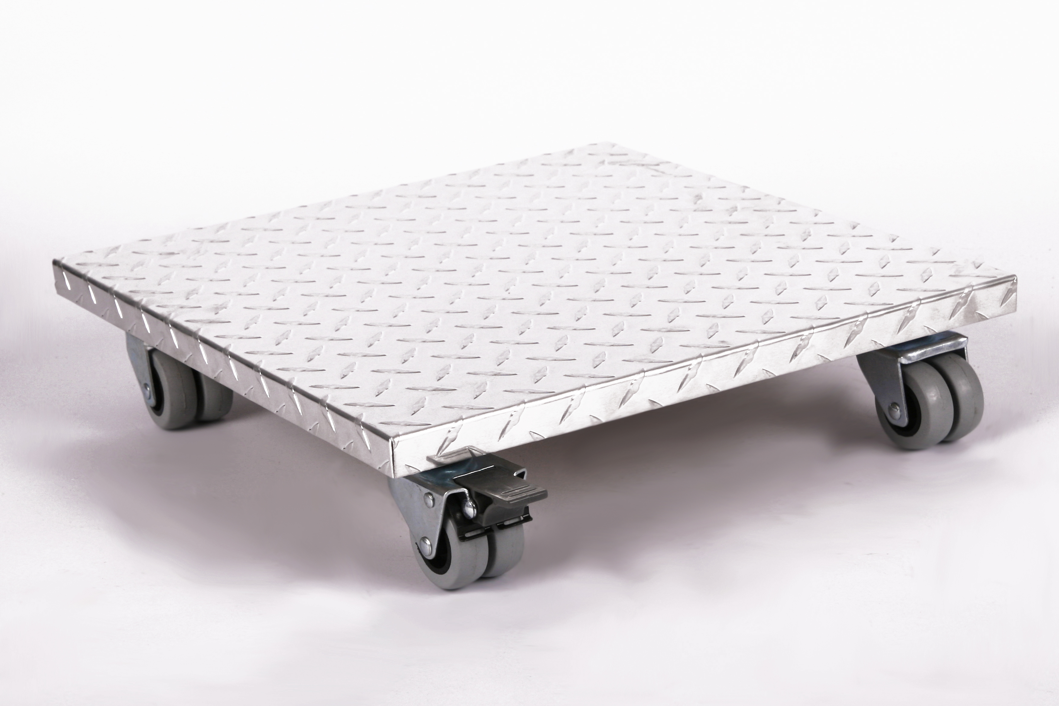 Rollbrett Pflanzenroller 40x40cm ALU 300kg Doppelrollen + Bremse SZAGATO Made in Germany Blumenuntersetzer Möbelroller Blumenroller Transportroller