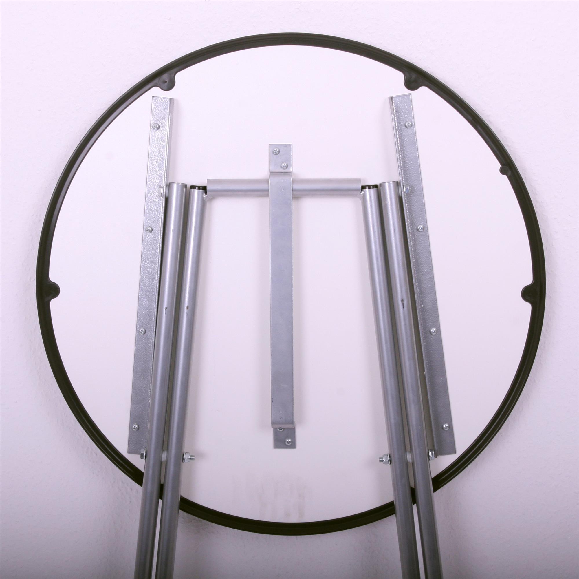 Stehtisch klappbar Profi 110xØ70cm weiß SZAGATO Made in Germany klappbarer Stehtisch outdoor Bistrotisch rund Partytisch Stehtische Hochtisch