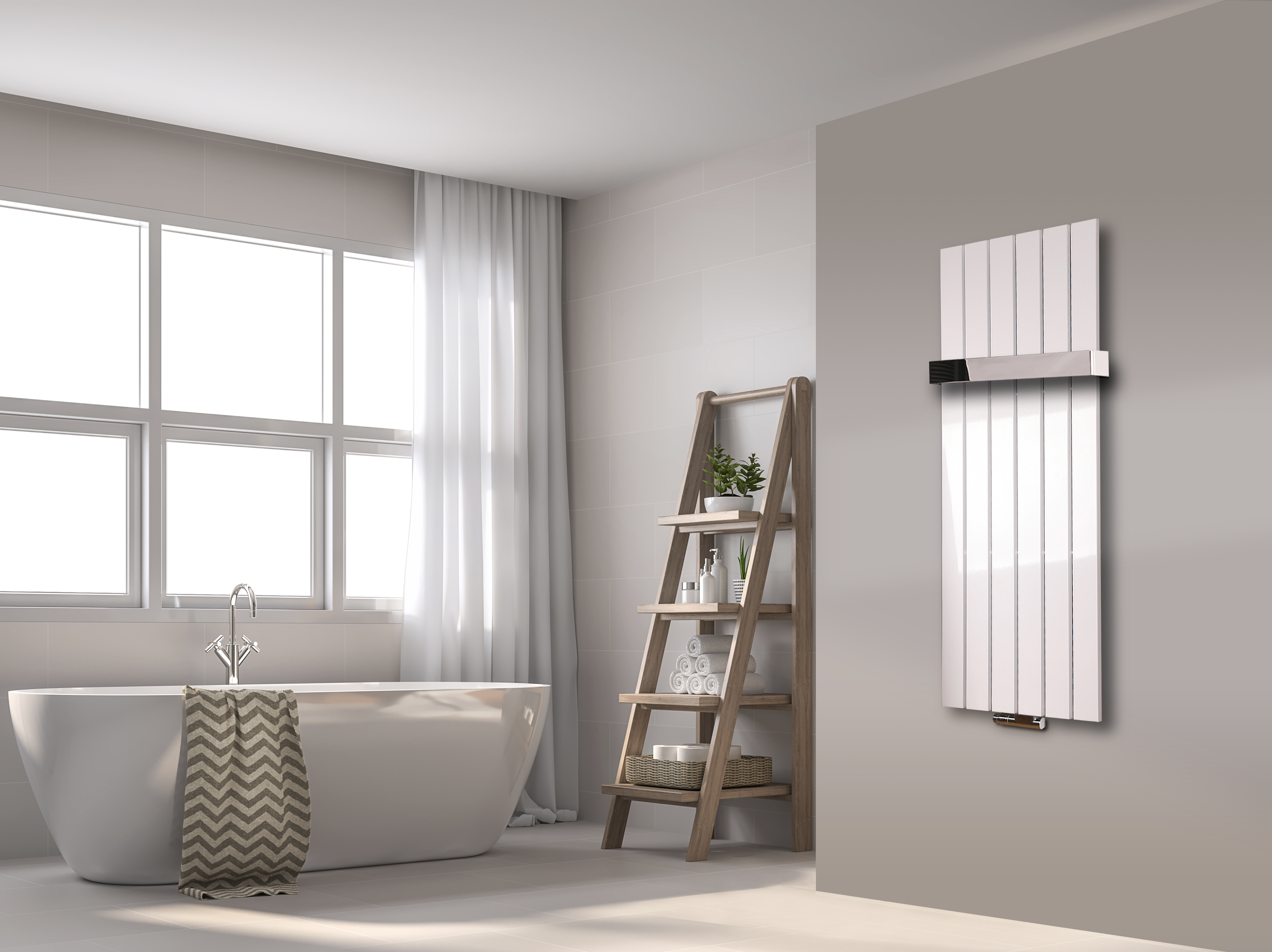 BADHEIZKÖRPER Design Peking 2 120x47cm 799 Watt weiß (+1 Halter 50mm glanz) SZAGATO Designheizkörper Handtuchheizkörper Mittelanschluss Handtuchwärmer