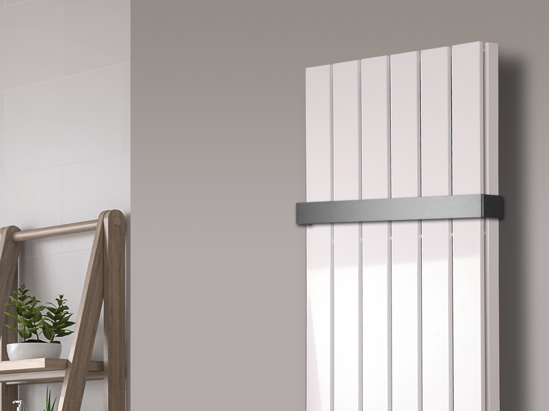 BADHEIZKÖRPER Design Peking 5 120x47cm 1458 Watt weiß (+1 Halter 50mm glänzend) SZAGATO Designheizkörper Handtuchheizkörper mit Mittelanschluss Handtuchwärmer