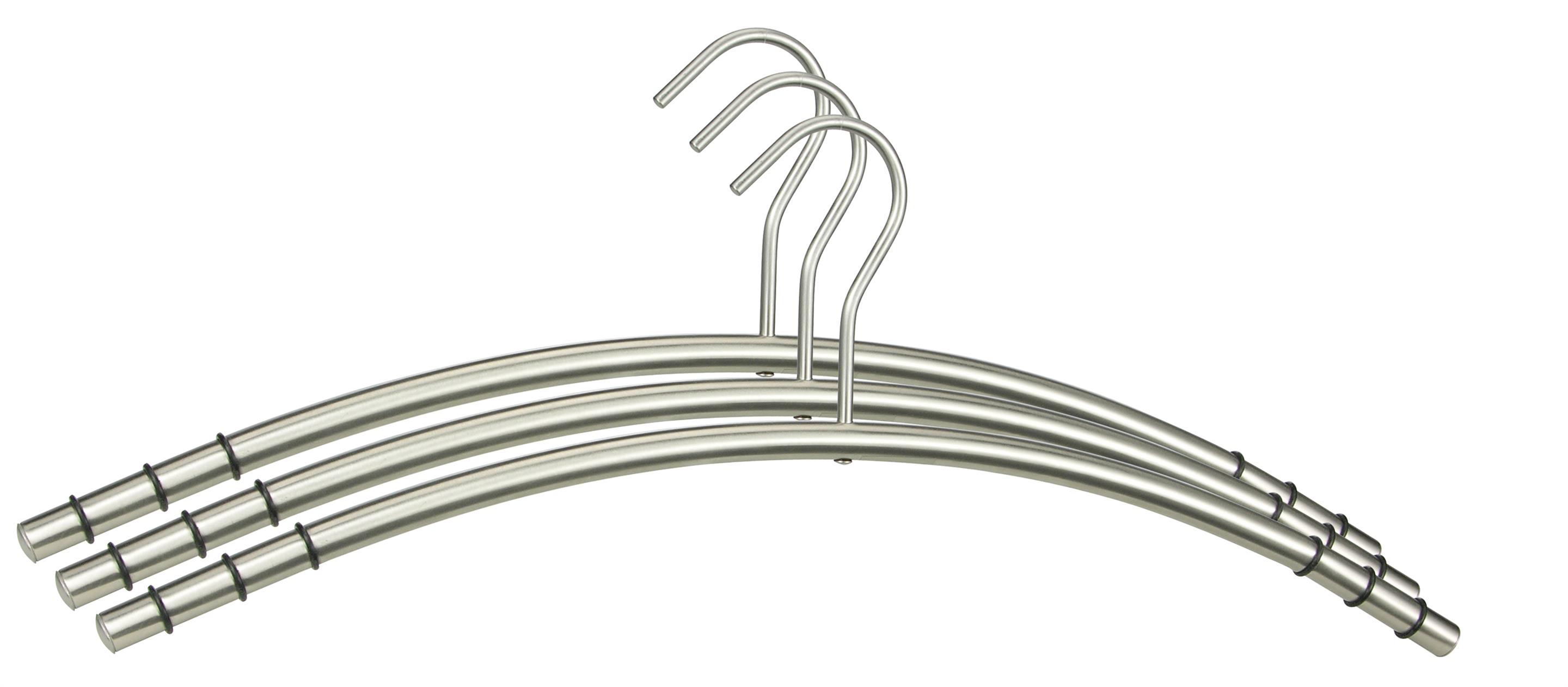 Kleiderbügel Edelstahl VE=9 Stück SZAGATO Edelstahl Kleiderbügel modern Hosenbügel Design Kleiderbügel Metall Hänger Garderobenbügel hochwertig