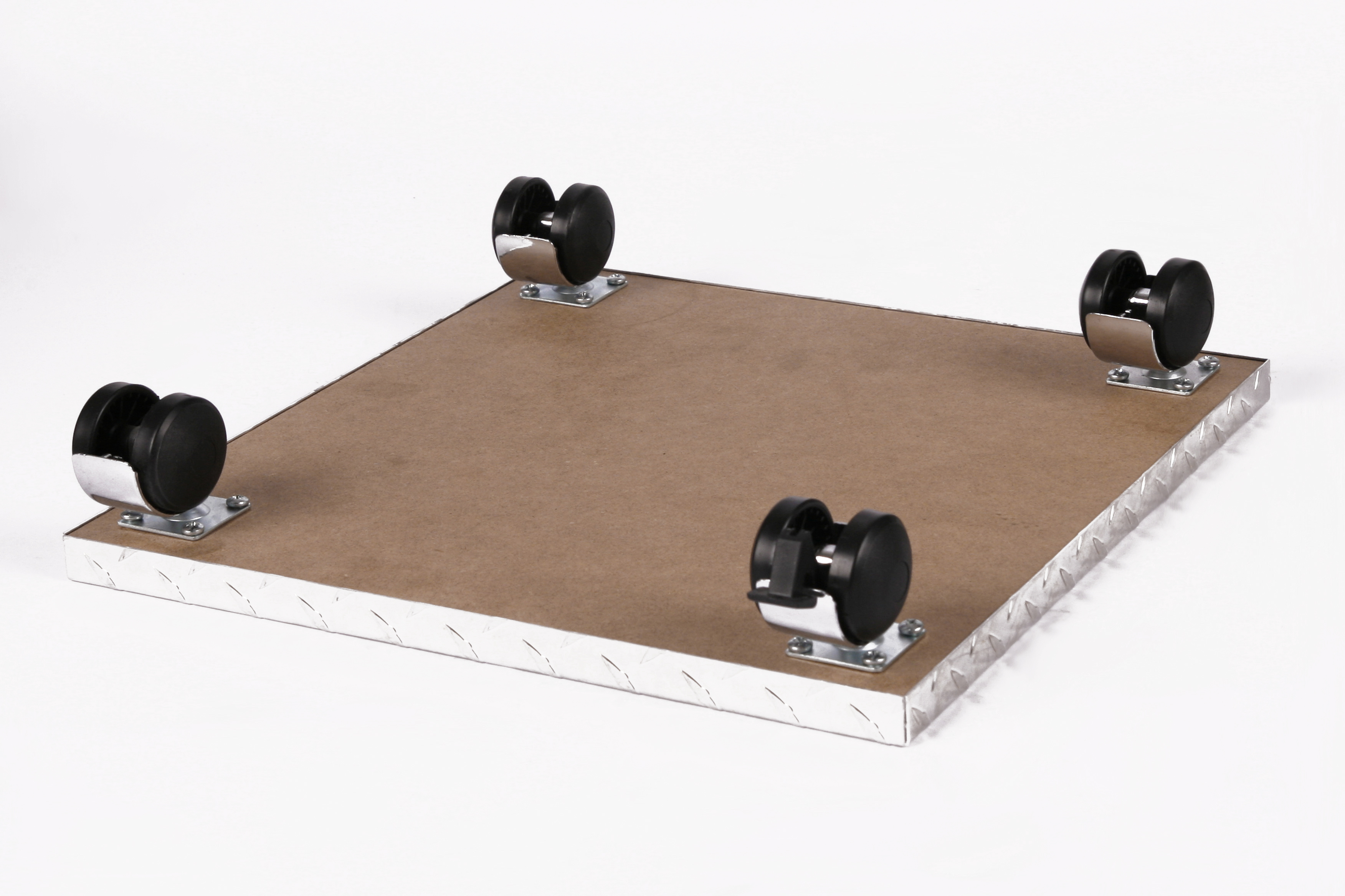 Rollbrett Pflanzenroller 40x40cm ALU 120kg Chromrollen + Bremse SZAGATO Made in Germany Blumenuntersetzer Möbelroller Blumenroller Transportroller