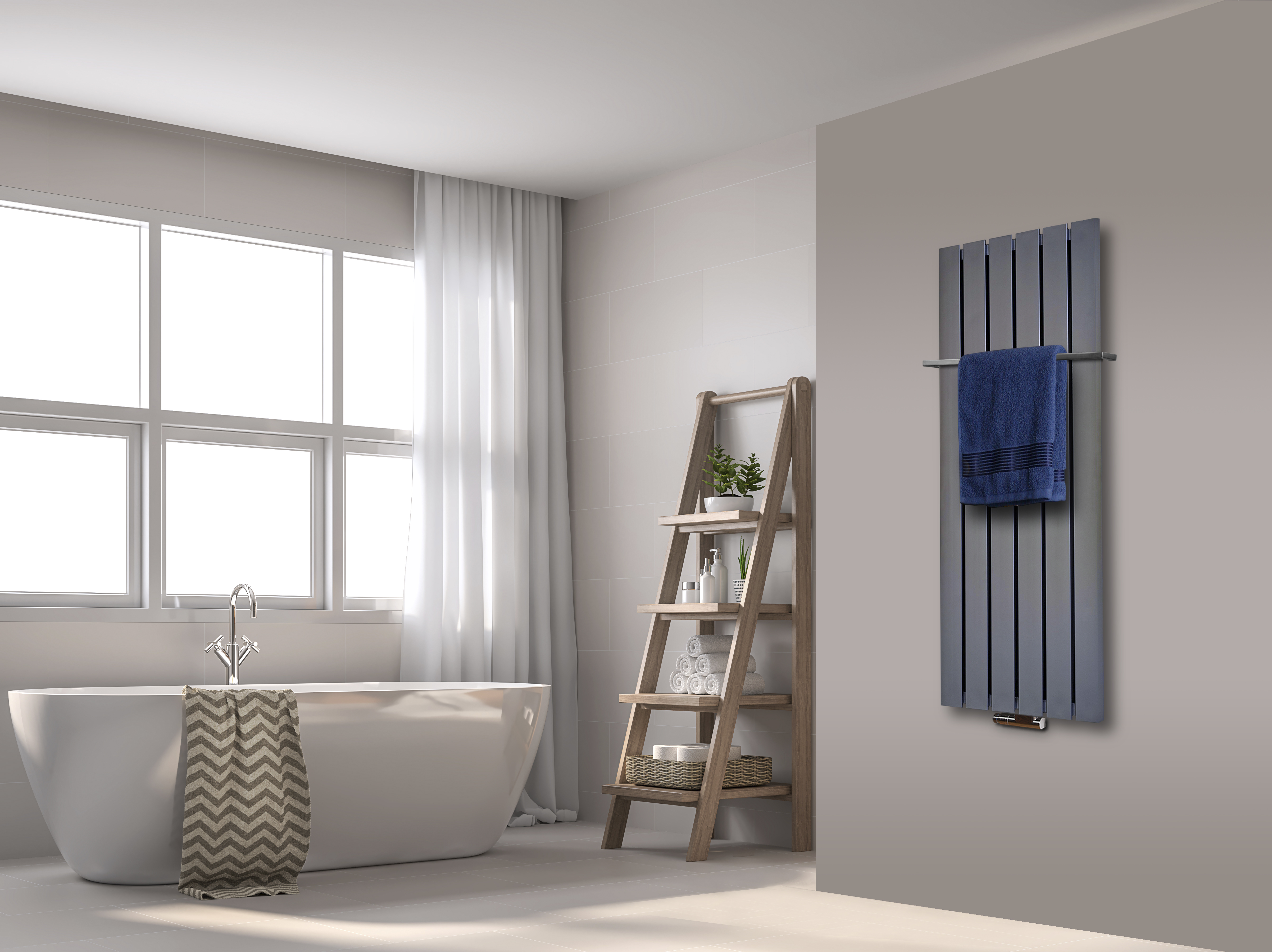 BADHEIZKÖRPER Design Peking 2 120x47cm 799 Watt Edelstahloptik + (+1 Halter 15mm) SZAGATO Handtuchheizkörper mit Mittelanschluss Handtuchwärmer