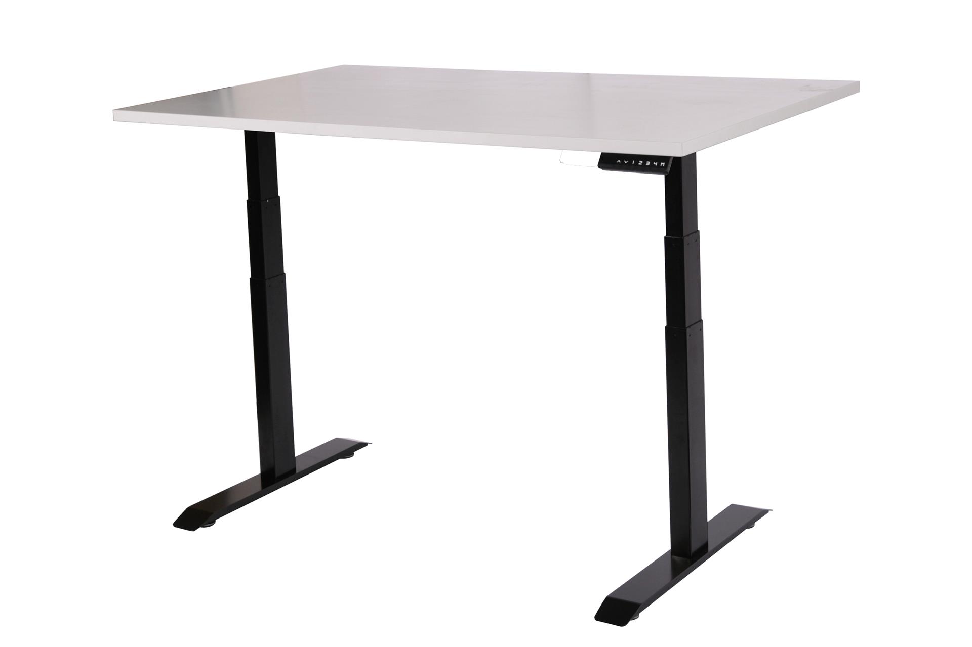 Schreibtisch höhenverstellbar elektrisch BxTxH 180x80cm schwarz SZAGATO Made in Germany Schreibti höhenverstellbarer Schreibtisch Bürotisch