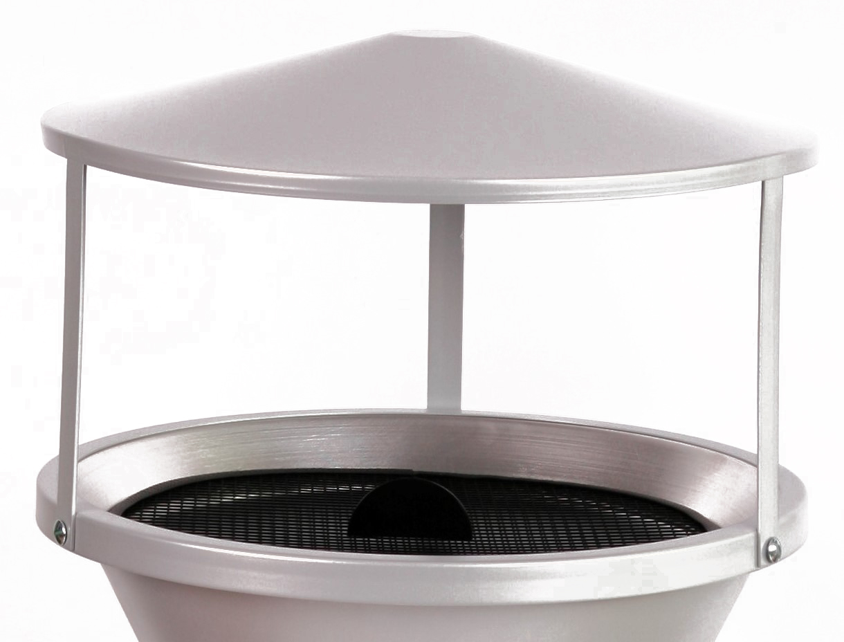 Standaschenbecher Diabola mit Dach 71x40cm silber SZAGATO Aschenbecher groß Stand-Aschenbecher außen Aschenbecher stehend Aschenbecher für draußen