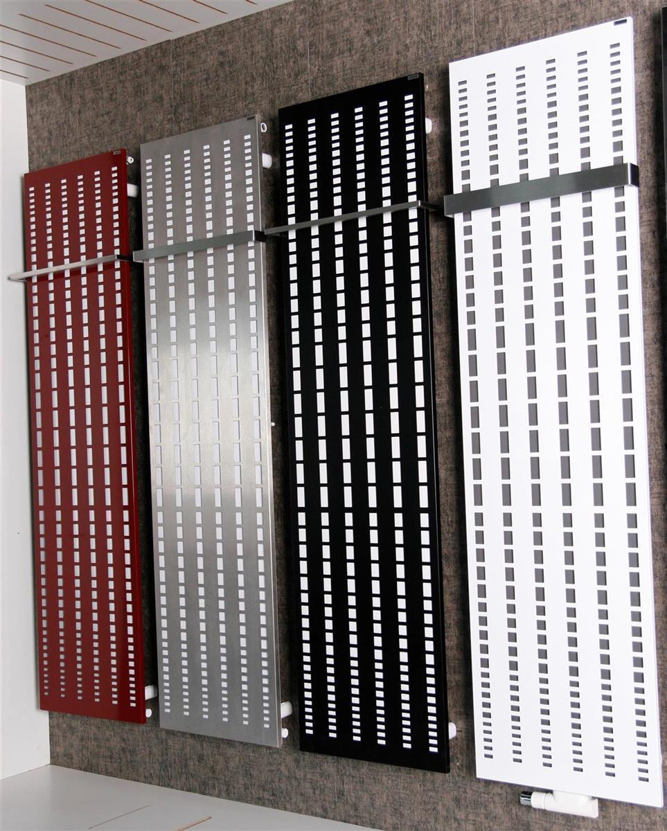 BADHEIZKÖRPER Design broken Mirror 2 120x47cm 799 Watt Edelstahl matt (+1 Halter 15mm) SZAGATO Designheizkörper mit Mittelanschluss Handtuchwärmer