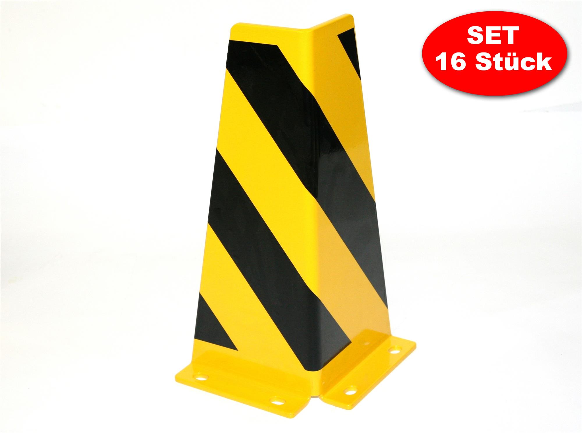 Rammschutz SET (16 Stück) 400x165x165x6 mm konisch SZAGATO Regal Anfahrschutz Regale Rammschutzbügel Anfahrschutzecke Rammschutzecke Anfahrschutze