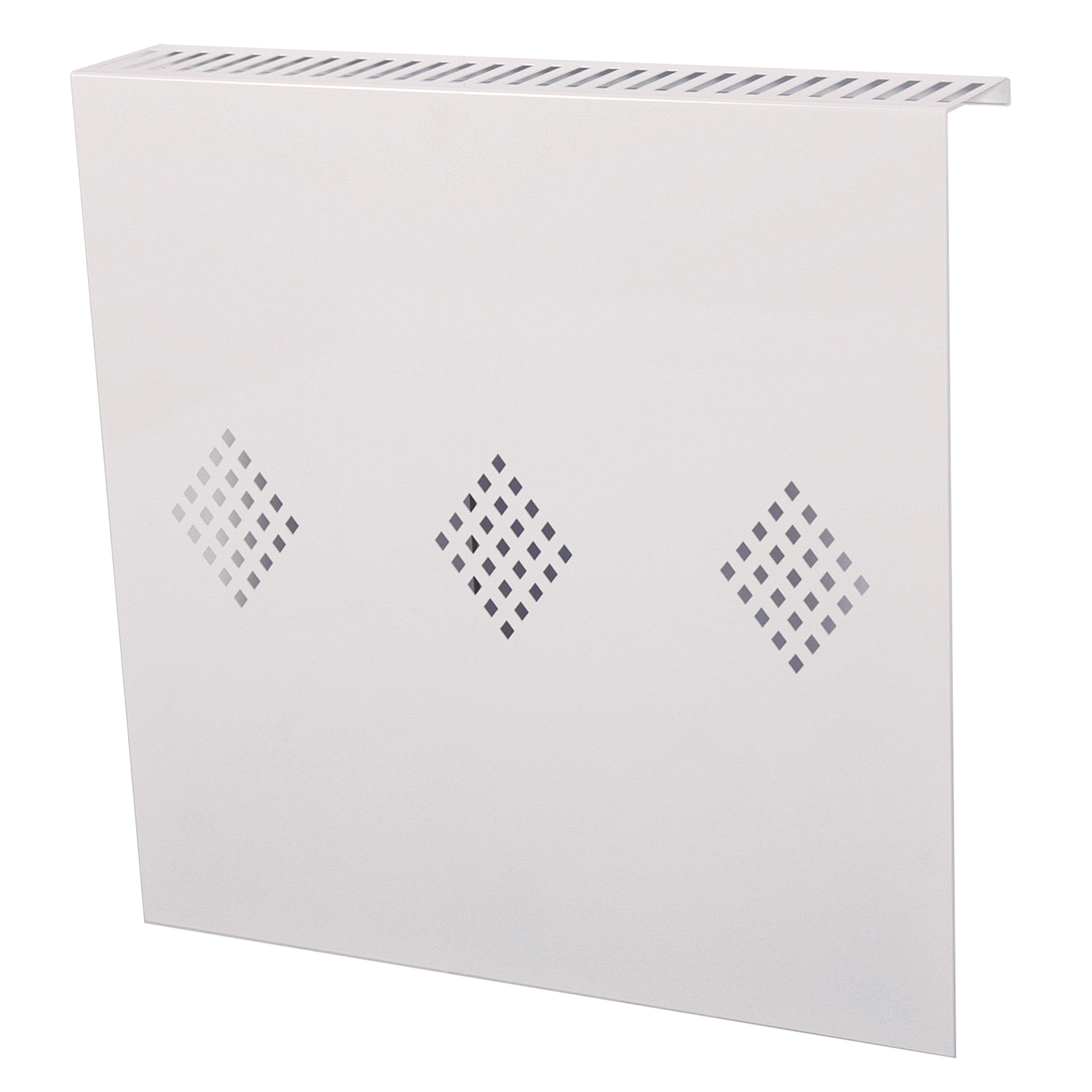 Heizkörperverkleidung 60 x 60cm Design Raute weiß (1 Stück) SZAGATO Heizungsverkleidung Verkleidung Heizkörper Abdeckung Heizkörper Heizungsabdeckung