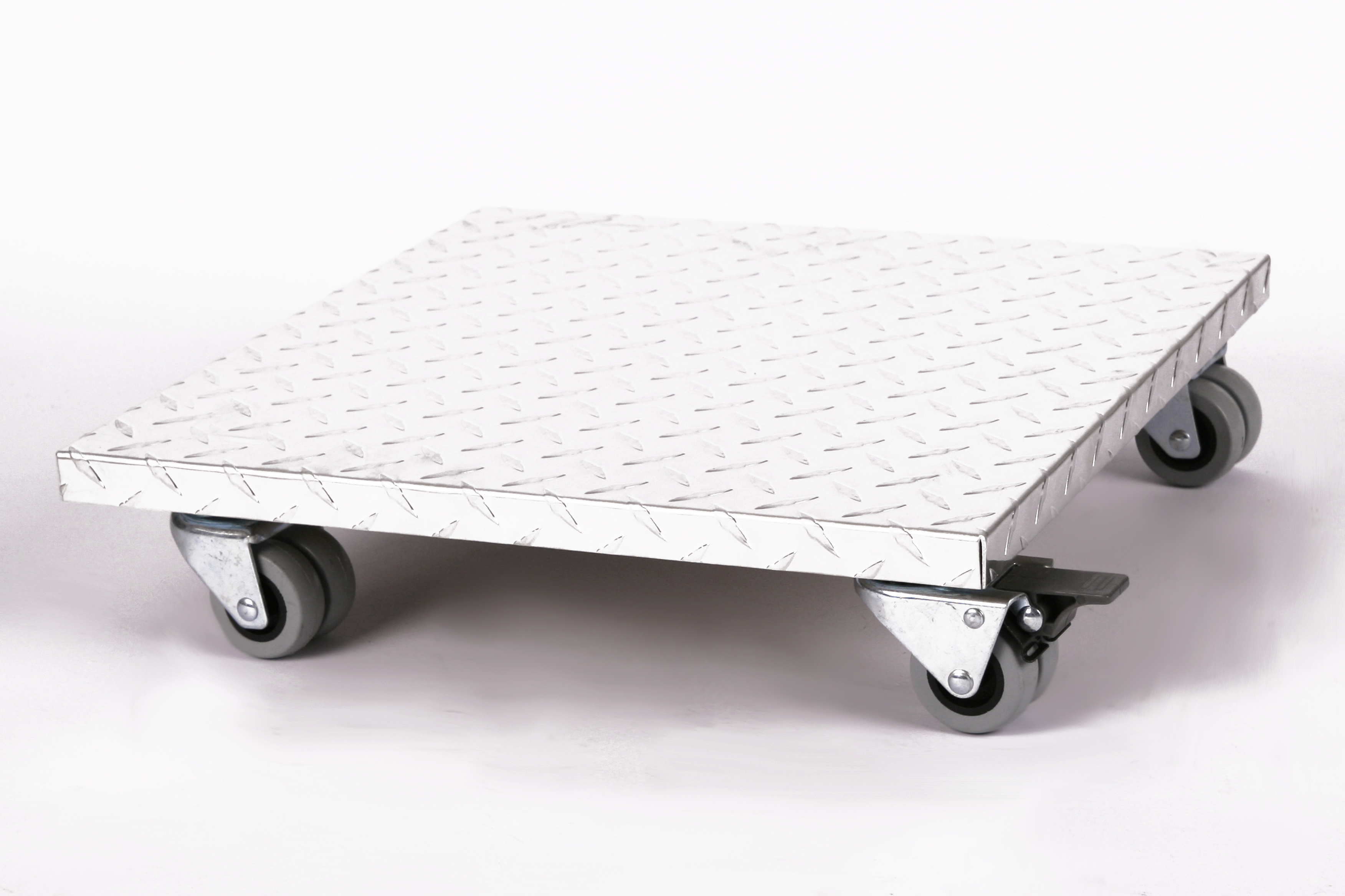 Rollbrett Pflanzenroller 40x40cm ALU 300kg Doppelrollen + Bremse SZAGATO Made in Germany Blumenuntersetzer Möbelroller Blumenroller Transportroller