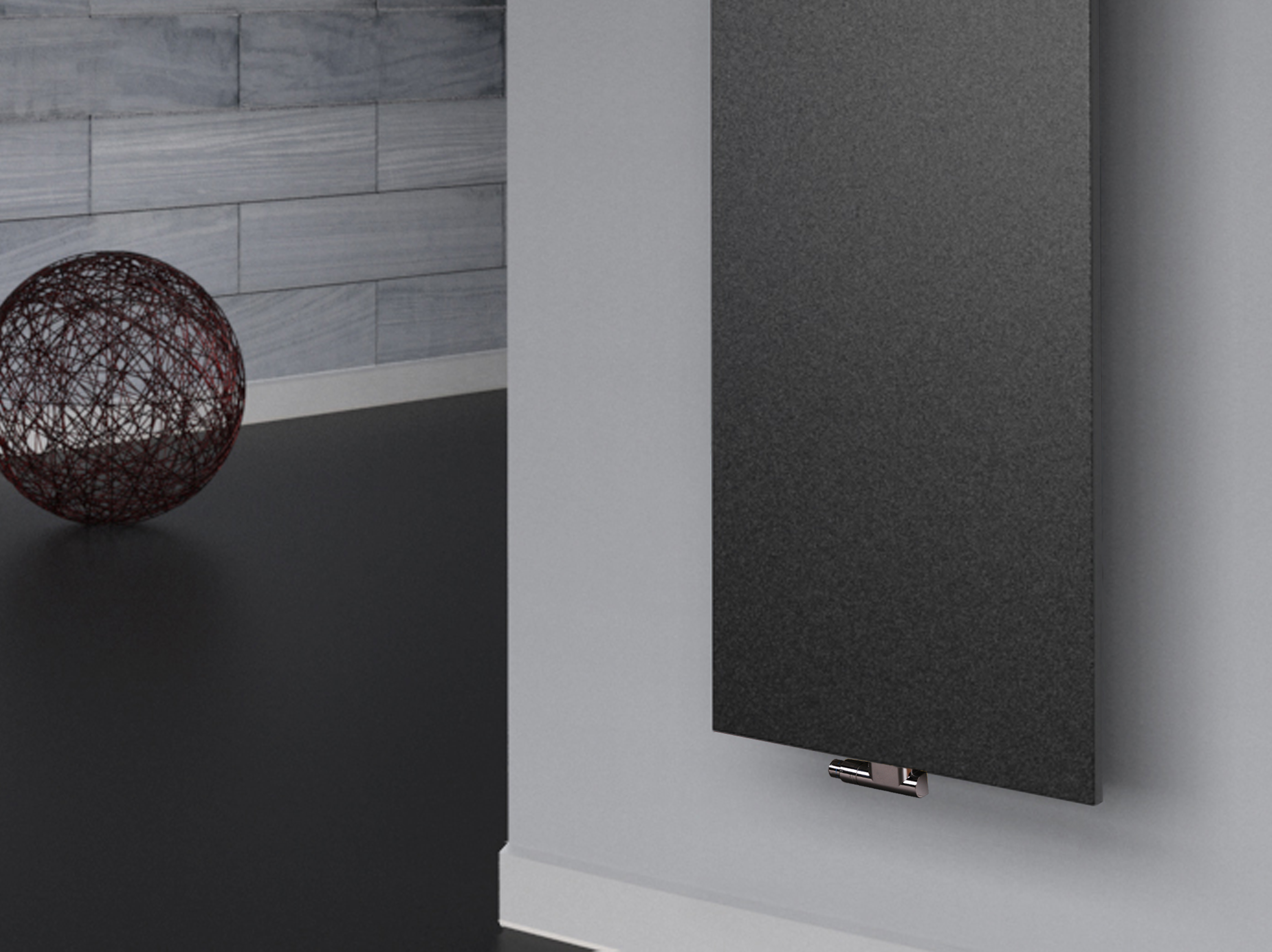 BADHEIZKÖRPER Design Mirror Steel 3 180x47cm 1118 Watt anthrazit - moonstone (+1 Halter 50mm) SZAGATO Designheizkörper Mittelanschluss Handtuchwärmer