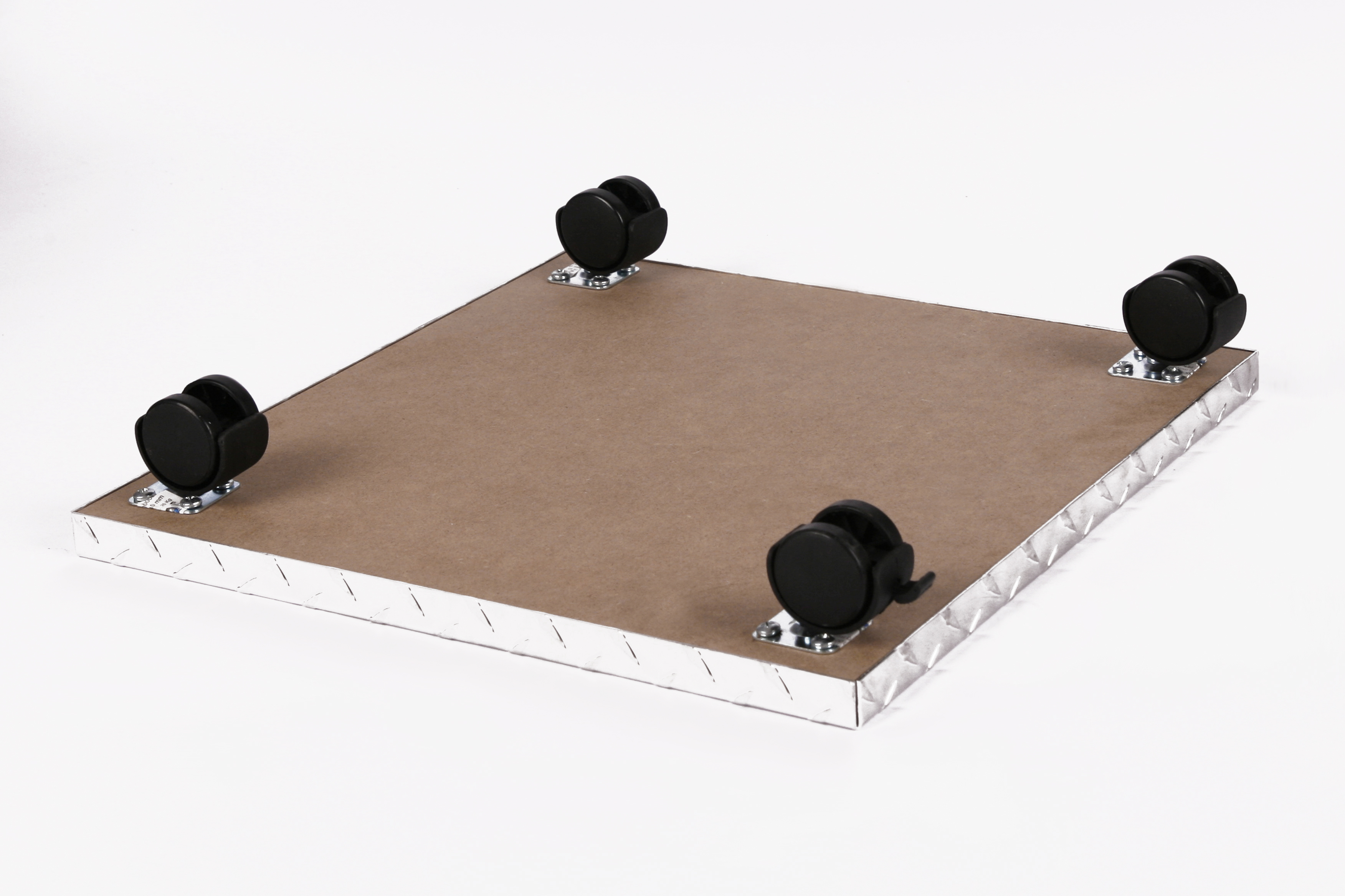 Rollbrett Pflanzenroller 40x40cm ALU 100 kg Bürorollen + Bremse SZAGATO Made in Germany Blumenuntersetzer Möbelroller Blumenroller Transportroller