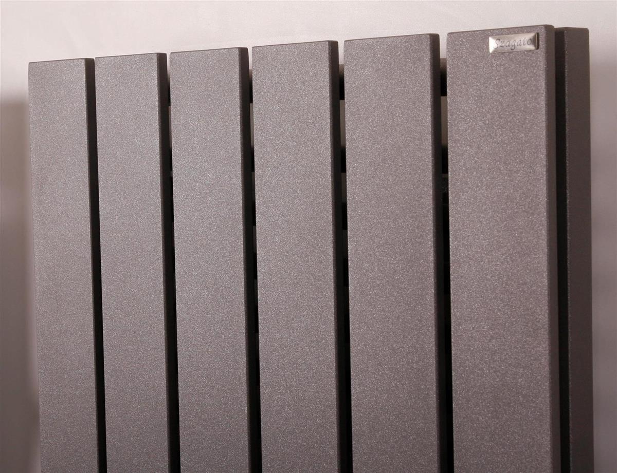 BADHEIZKÖRPER Design Peking 5 120x47cm 1458 Watt Edelstahloptik (+1 Halter 15mm) SZAGATO Handtuchheizkörper mit Mittelanschluss Handtuchwärmer