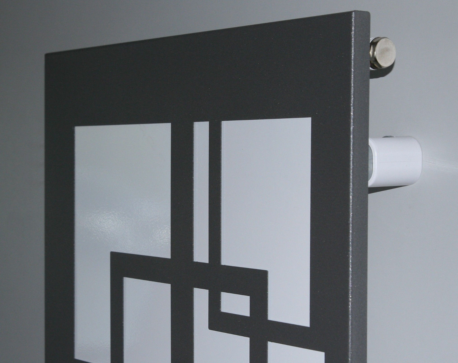 BADHEIZKÖRPER Design Quadrat 3 180x47cm 1118 Watt anthrazit - moonstone (+1 Halter 50mm) SZAGATO Designheizkörper mit Mittelanschluss Handtuchwärmer