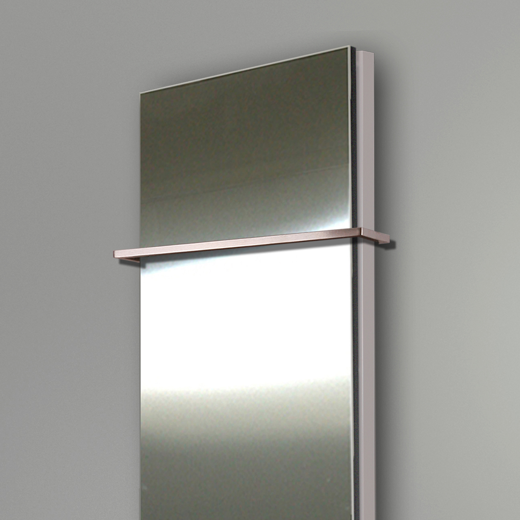BADHEIZKÖRPER Design Mirror 6 180x47cm 1964 Watt Edelstahl matt (+2 Halter 15mm) SZAGATO Designheizkörper Handtuchheizkörper mit Mittelanschluss