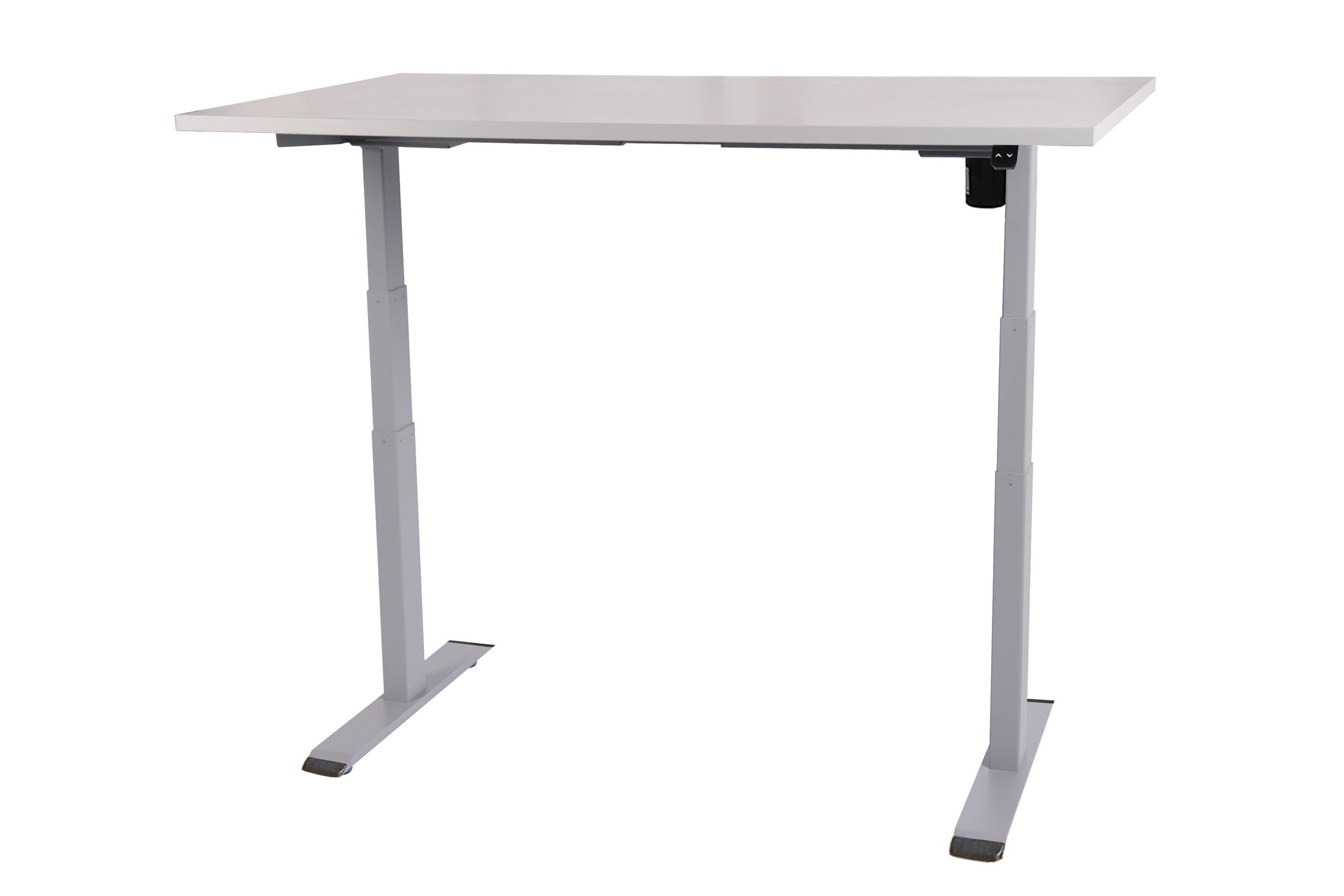 Schreibtisch höhenverstellbar elektrisch ECO 180 x 80cm lichtgrau SZAGATO Made in Germany Schreibti höhenverstellbarer Schreibtisch Bürotisch