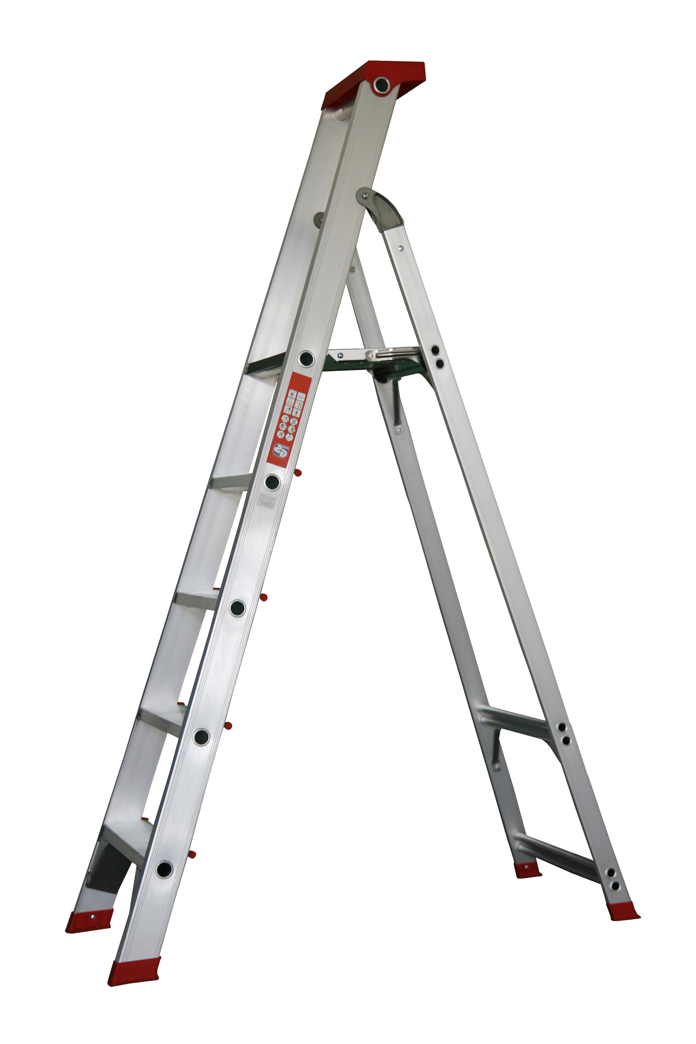 Stehleiter 5 Stufen Profi 203x58x16cm Alu SZAGATO 5 Stufen Leiter Alu Stehleiter 5-stufig Bockleiter 5 Stufen Haushaltsleiter 5 Stufen Alu-Stehleiter