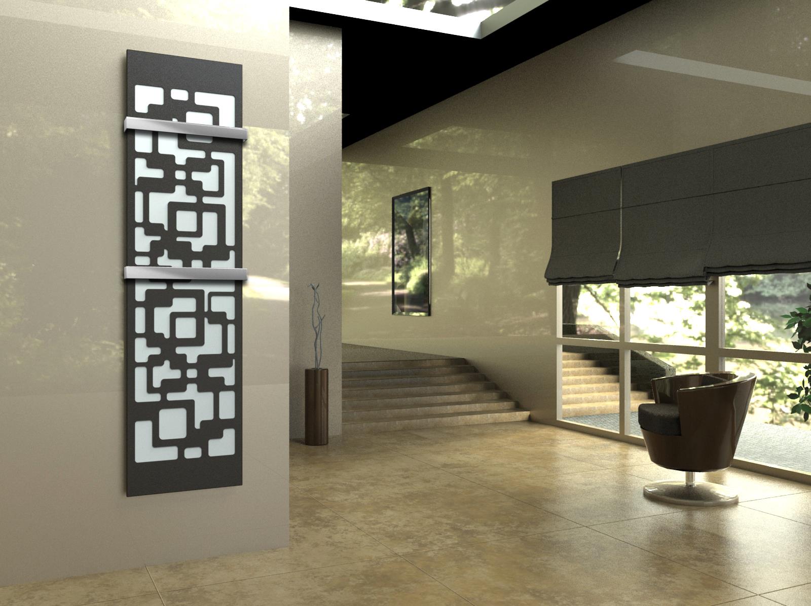 BADHEIZKÖRPER Design Downtown 3 180x47cm 1118 Watt anthrazit - moonstone (+2 Halter 50mm) SZAGATO Designheizkörper mit Mittelanschluss Handtuchwärmer