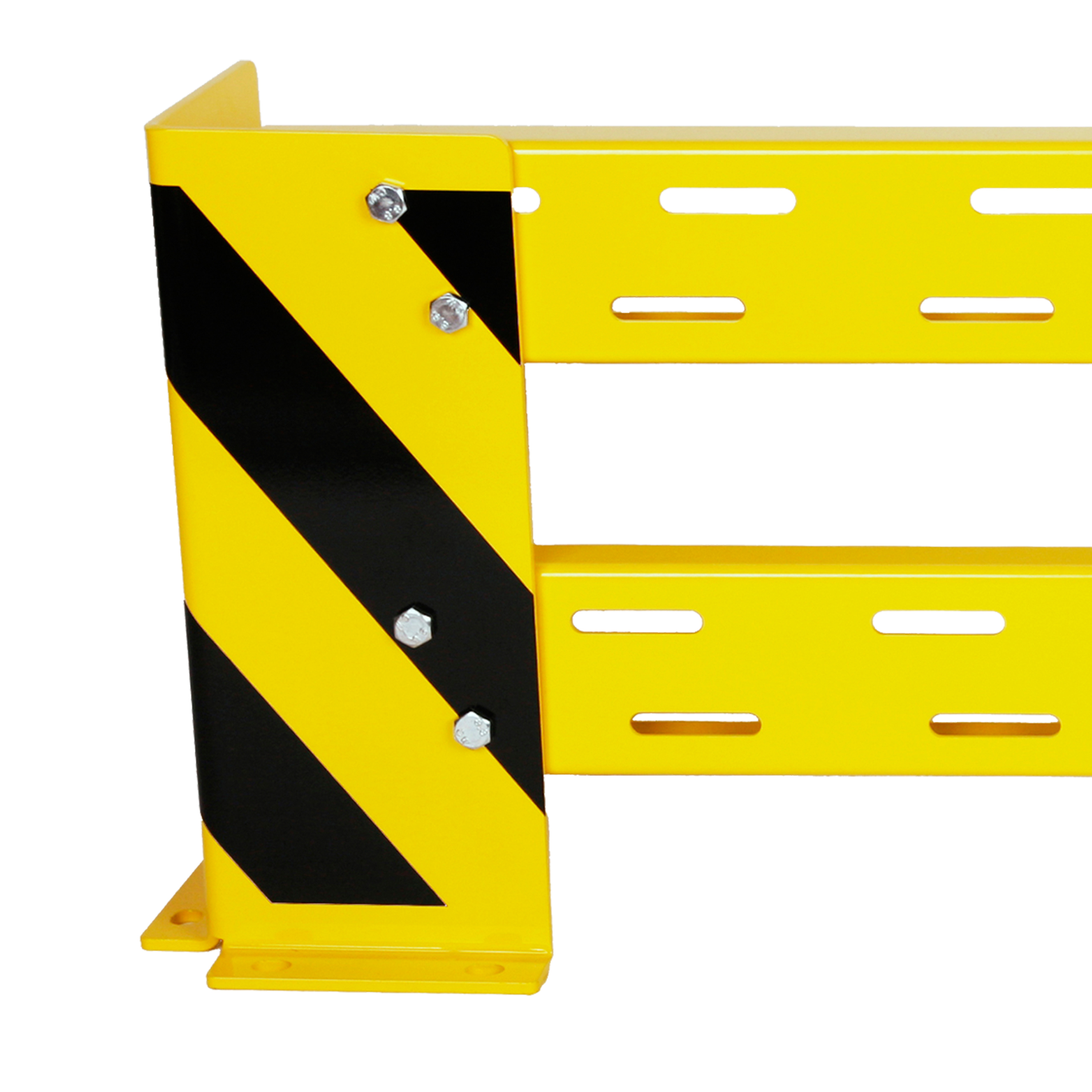 Rammschutz Planke SET (6 Stück) 115-203cm +12 Rammschutze +48Dübel SZAGATO Rammschutz Balken Regal Anfahrschutz Regale Rammschutzbügel Rammschutzecke