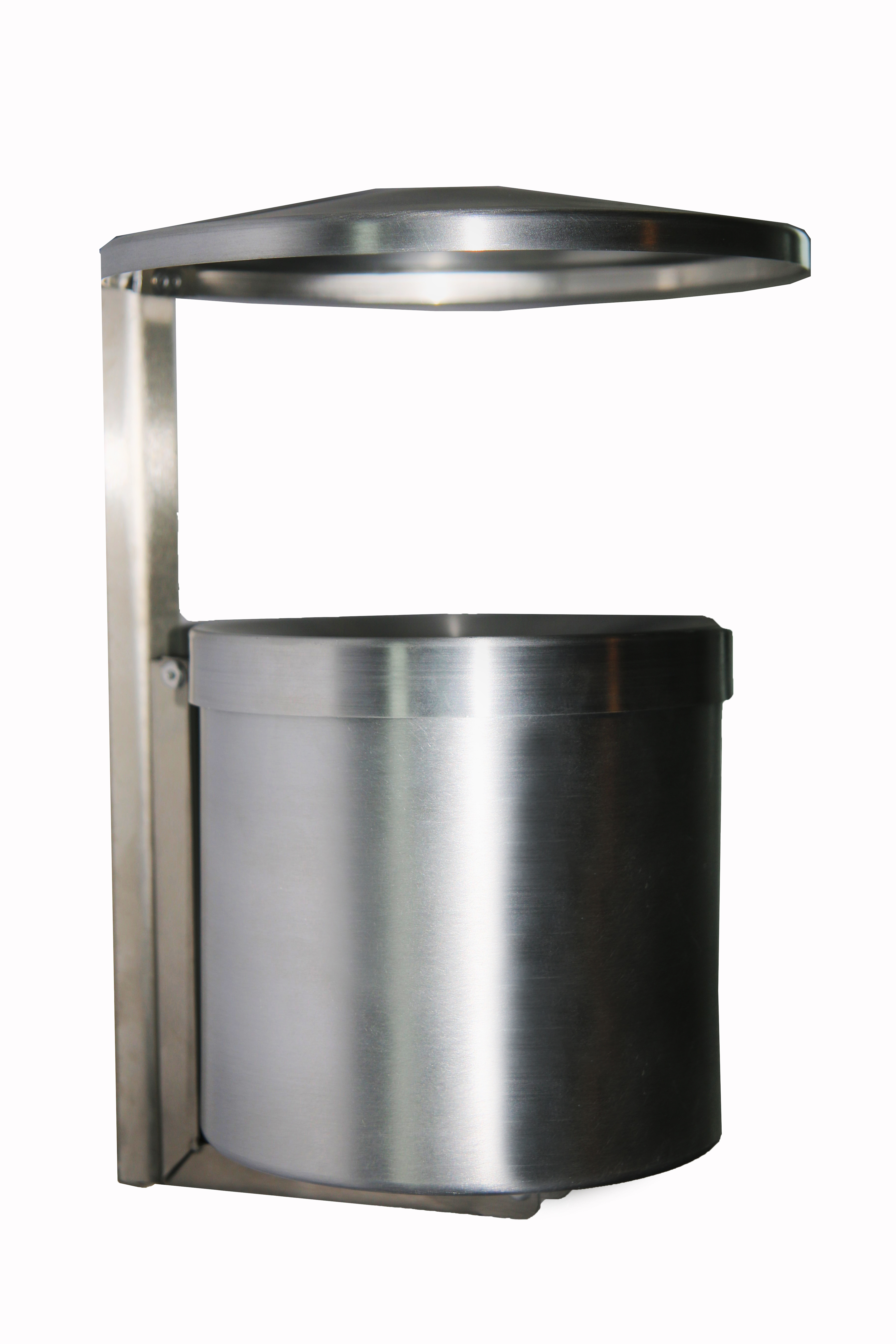 Wandaschenbecher mit Dach Aluminium SZAGATO Ø15x27cm 1 ltr. SZAGATO Wand Aschenbecher outdoor Aschenbecher Wandmontage Aschenbecher draussen outdoor