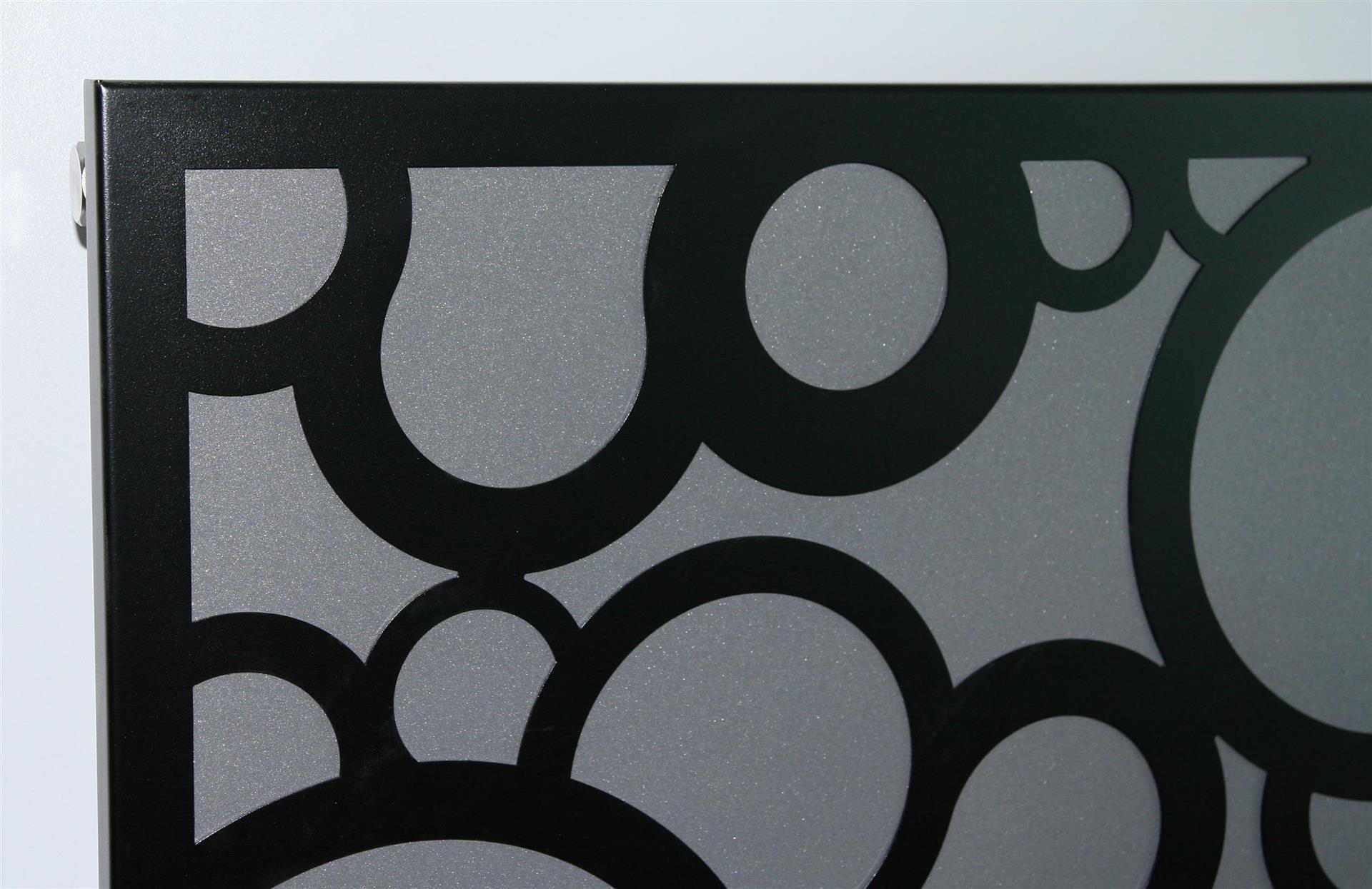 BADHEIZKÖRPER Design Kreta 3 180x47cm 1118 Watt schwarz (+2 Halter 50mm) SZAGATO Designheizkörper Handtuchheizkörper Mittelanschluss Handtuchwärmer