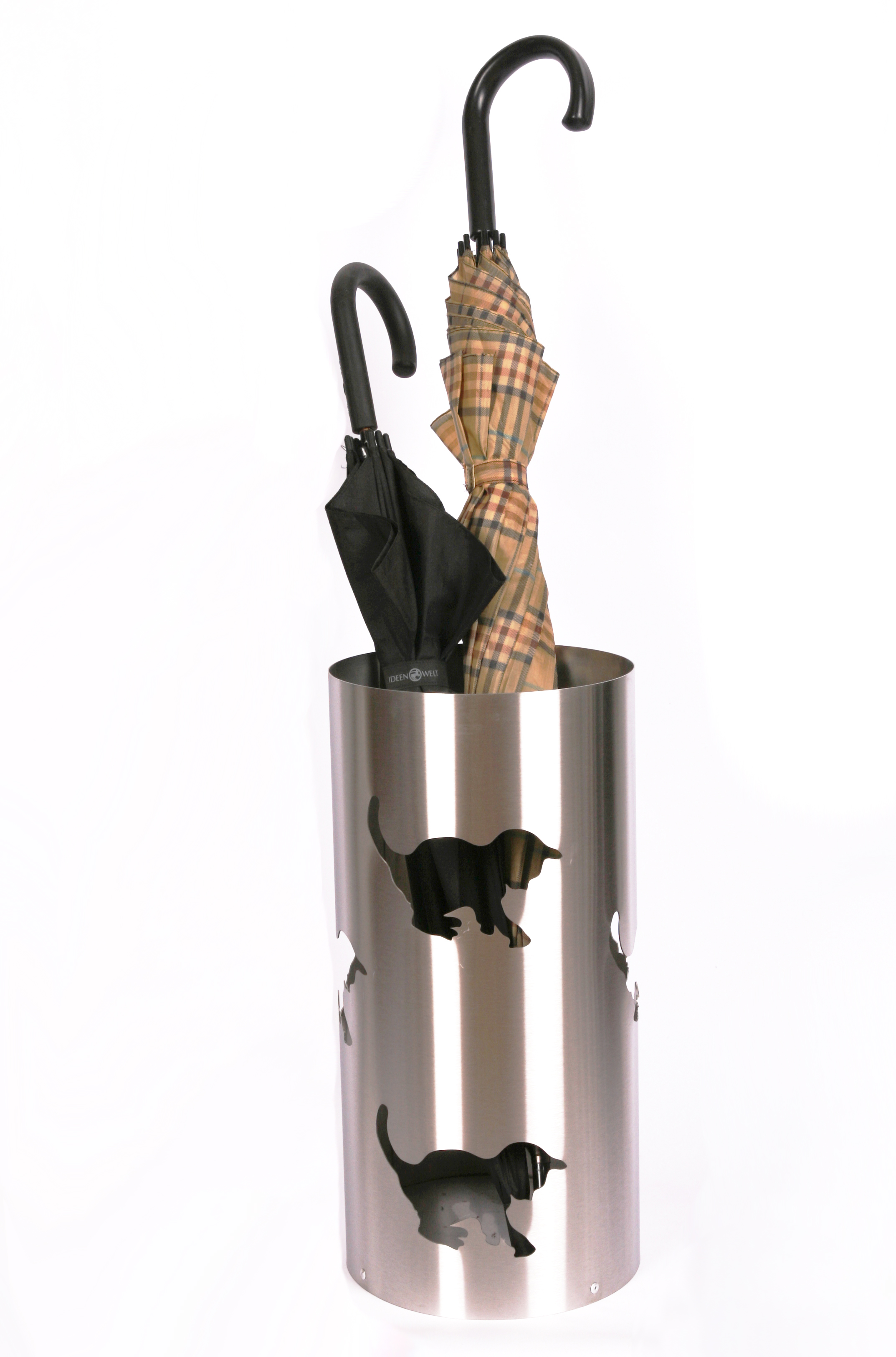 Schirmständer Design Fence 49xØ23cm Edelstahl matt SZAGATO Regenschirmständer Schirmständer große Schirme Schirmhalter moderne Regen-Schirmständer