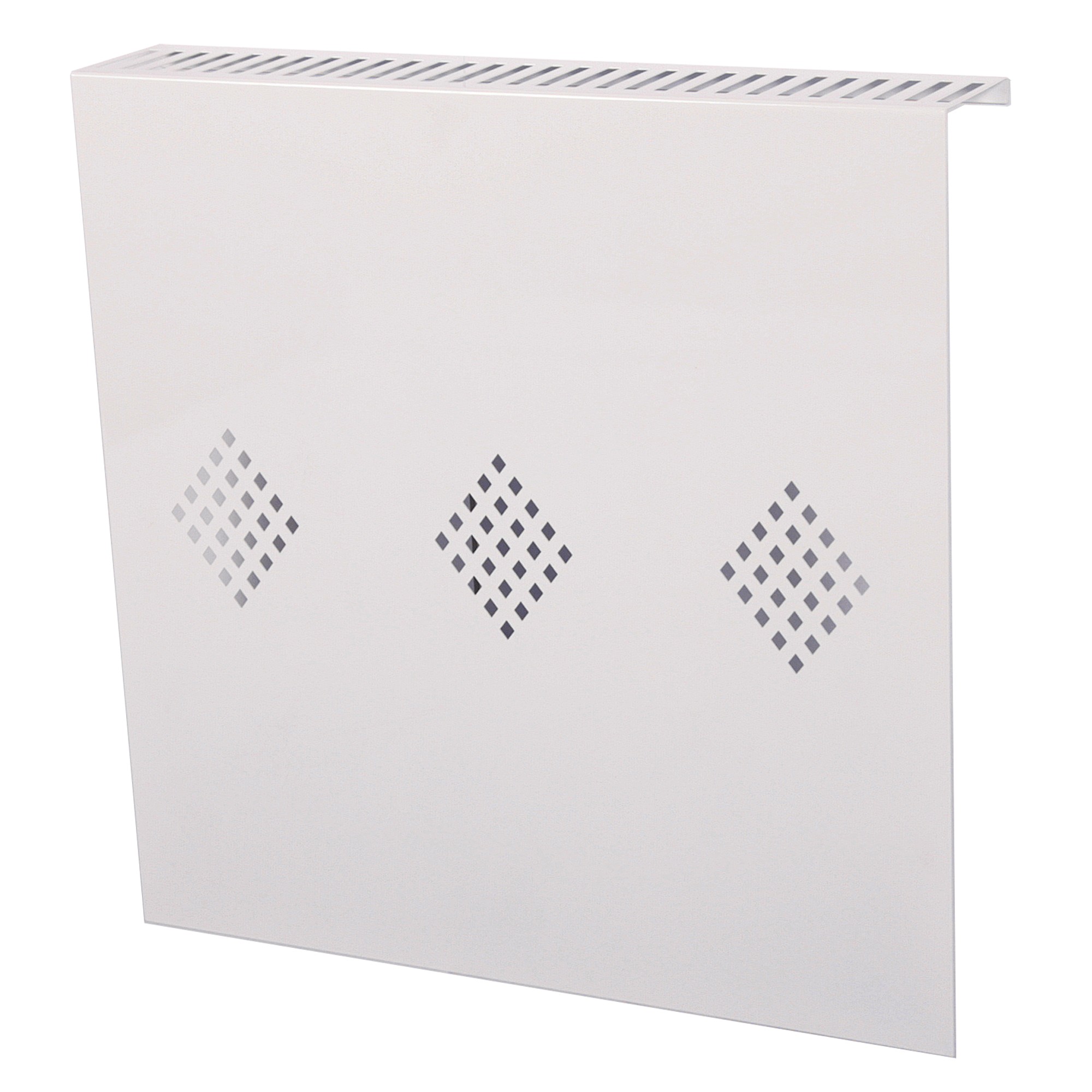 Heizkörperverkleidung 60 x 60cm Design Raute weiß (1 Stück) SZAGATO Heizungsverkleidung Verkleidung Heizkörper Abdeckung Heizkörper Heizungsabdeckung