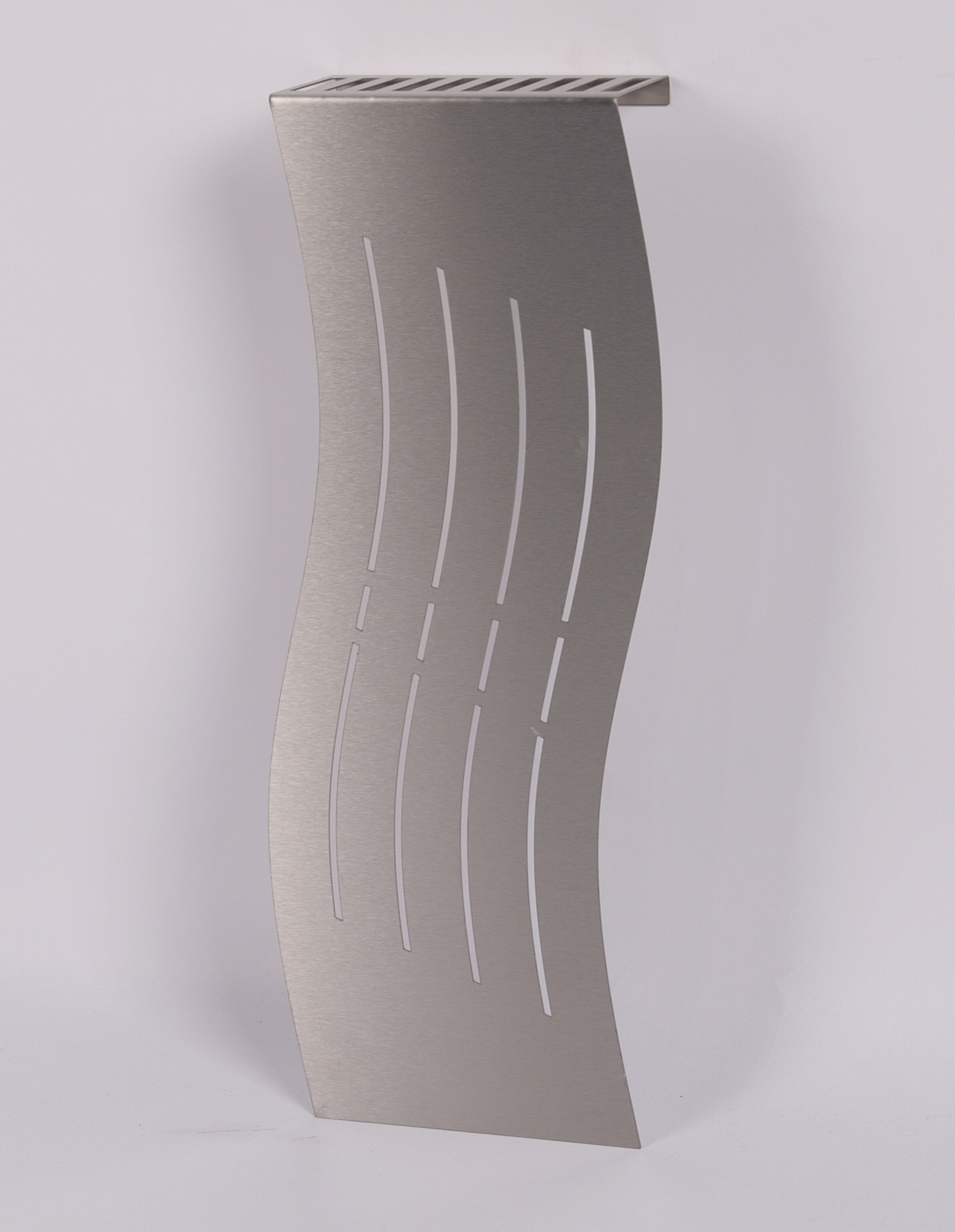 Heizkörperverkleidung 60 x 20cm Design Wave Edelstahl (1 Stück) SZAGATO Heizungsverkleidung Verkleidung Heizkörper Abdeckung für Heizkörper