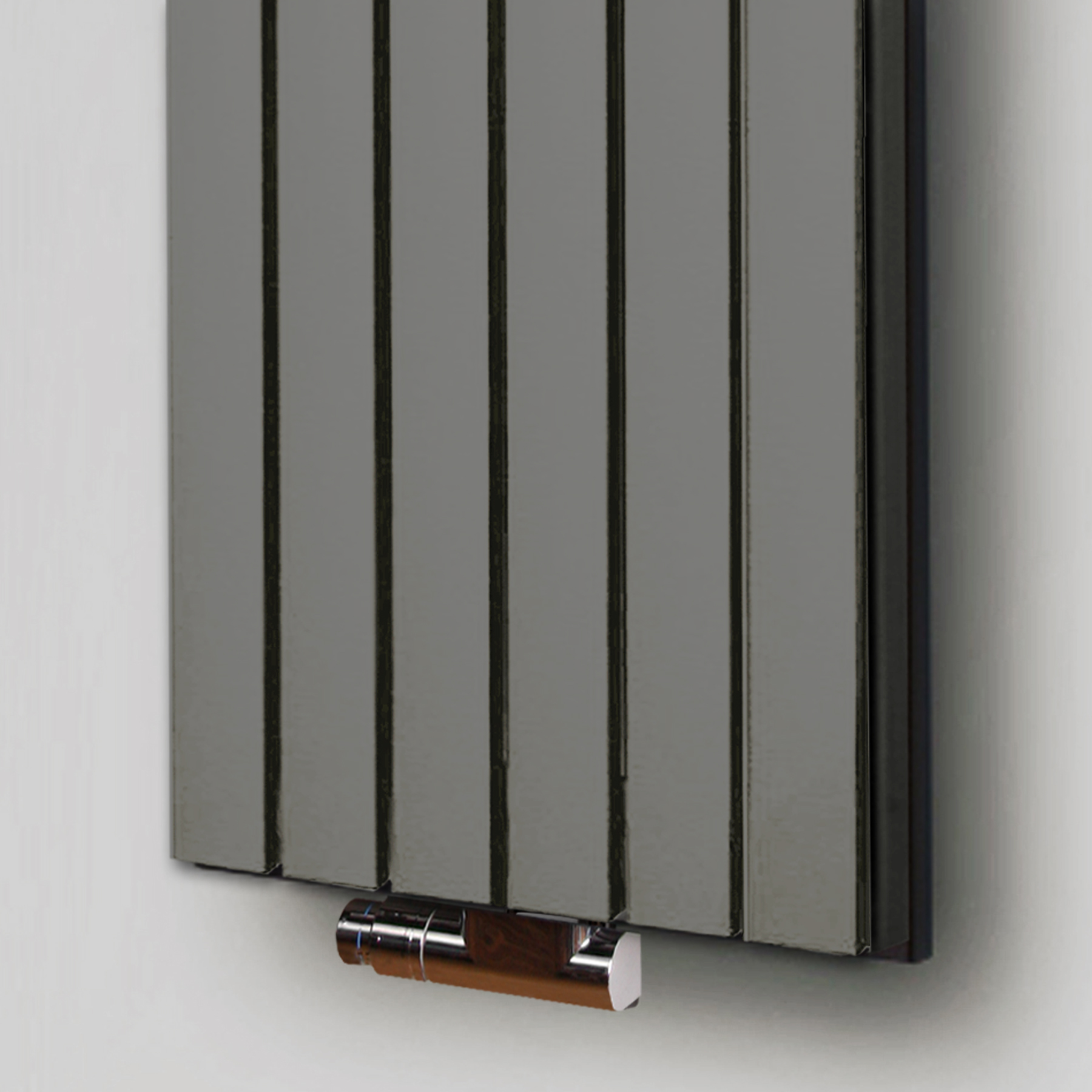 BADHEIZKÖRPER Design Peking 5 120x47cm 1458 Watt Edelstahloptik (+2 Knopfhalter) SZAGATO Designheizkörper Handtuchheizkörper mit Mittelanschluss Handtuchwärmer