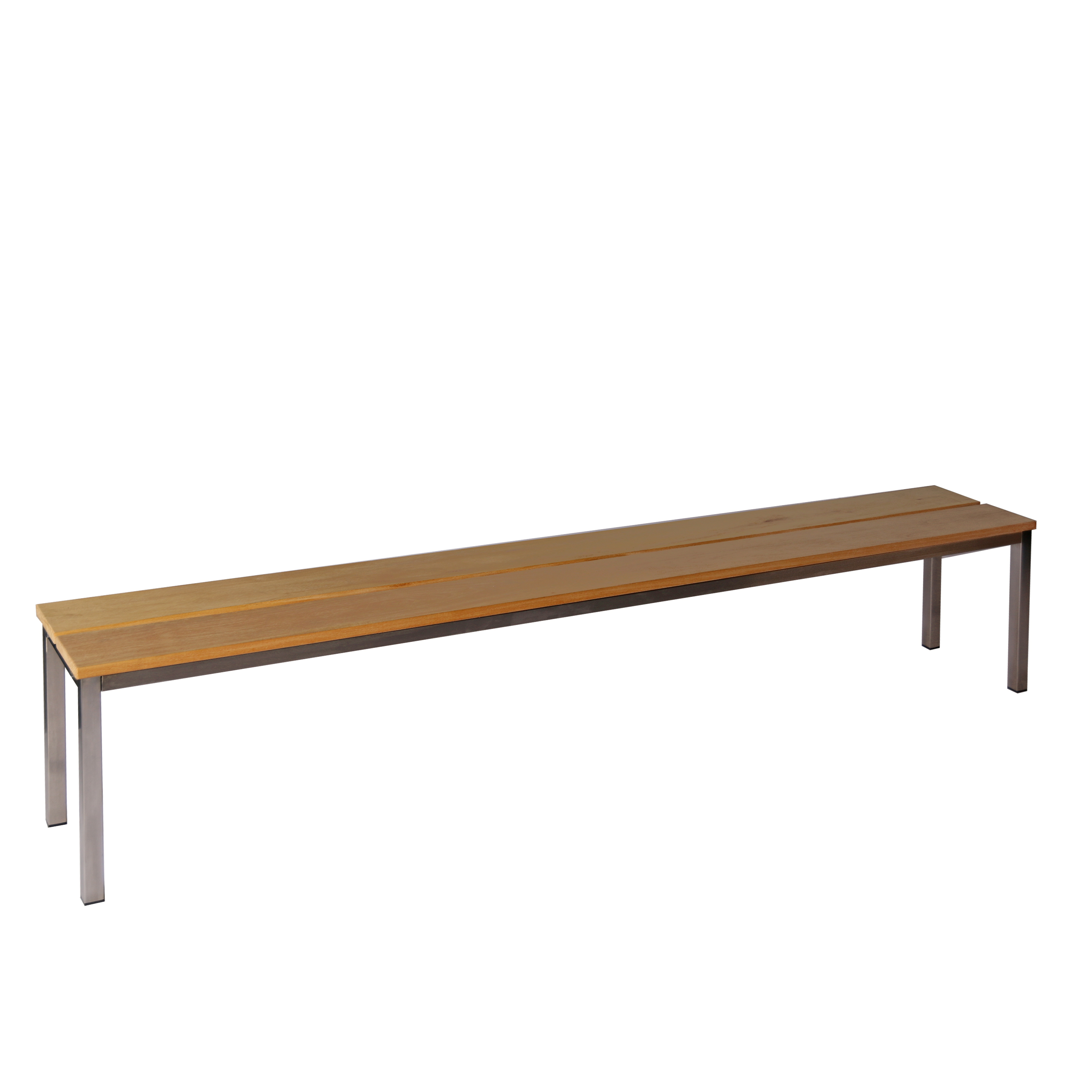 Parkbank, BxTxH: 200x30x40 cm, (U-Form) Edelstahl SZAGATO Made in Germany Sitzbank Metall Umkleidebank Parkbank wetterfest Parkbänke