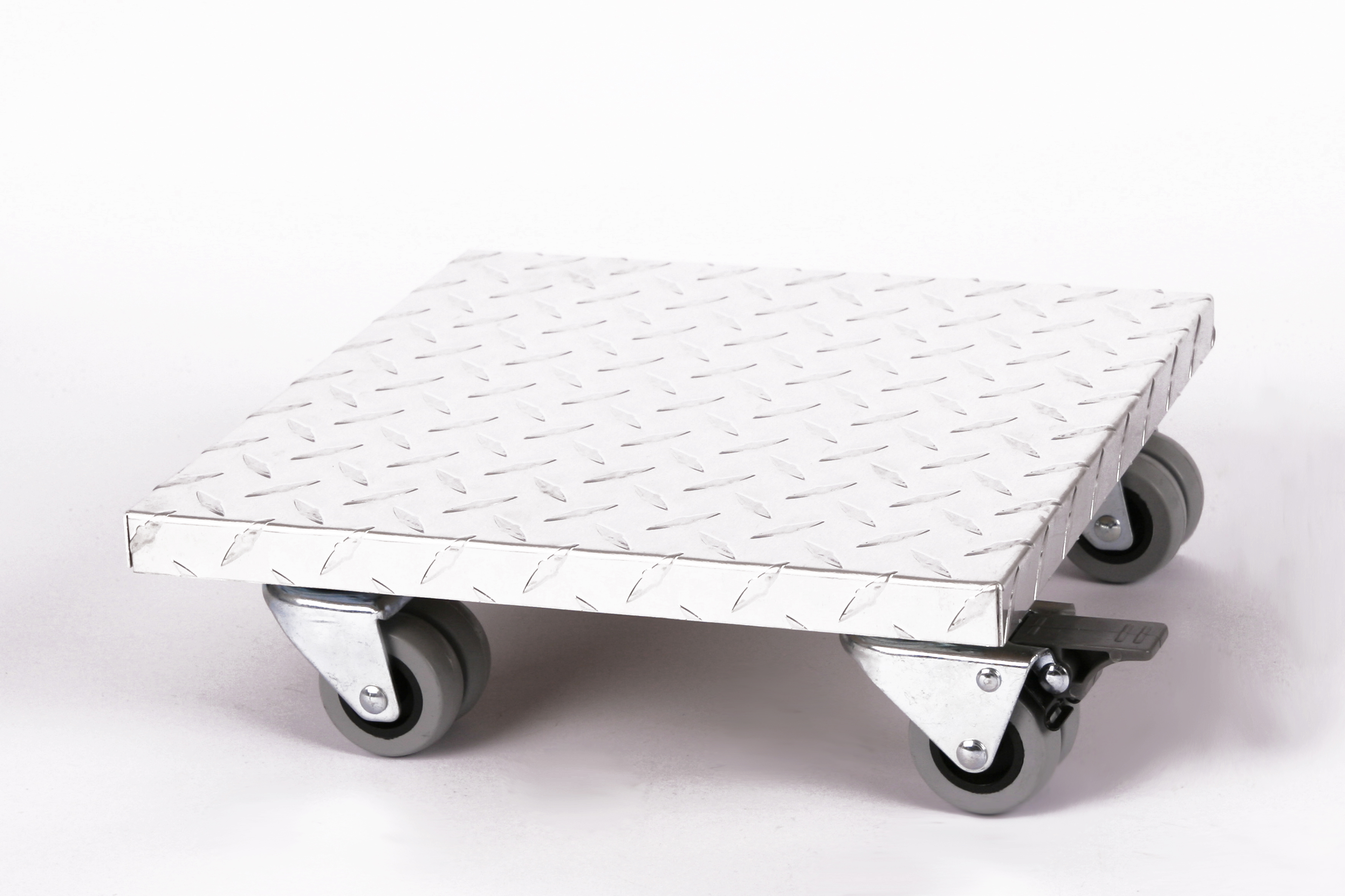 Rollbrett Pflanzenroller 30x30cm ALU 300kg Doppelrollen + Bremse SZAGATO Made in Germany Blumenuntersetzer Möbelroller Blumenroller Transportroller