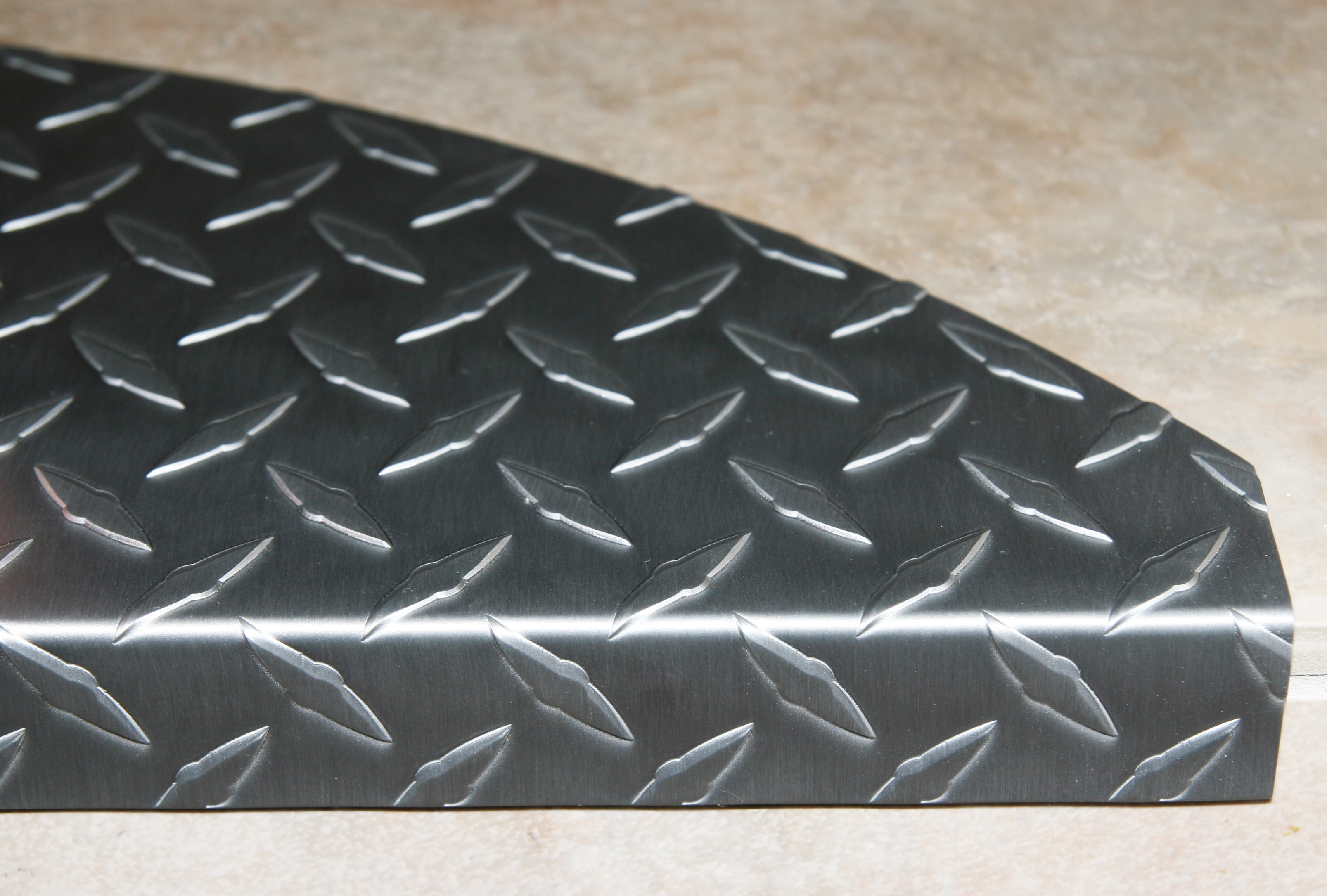 Stufenmatte aus Aluminium matt halbrund 60x18cm SZAGATO Made in Germany Treppenmatte Treppenmatte Stufenmatte Stufenmatten Aluminium ALU Metall