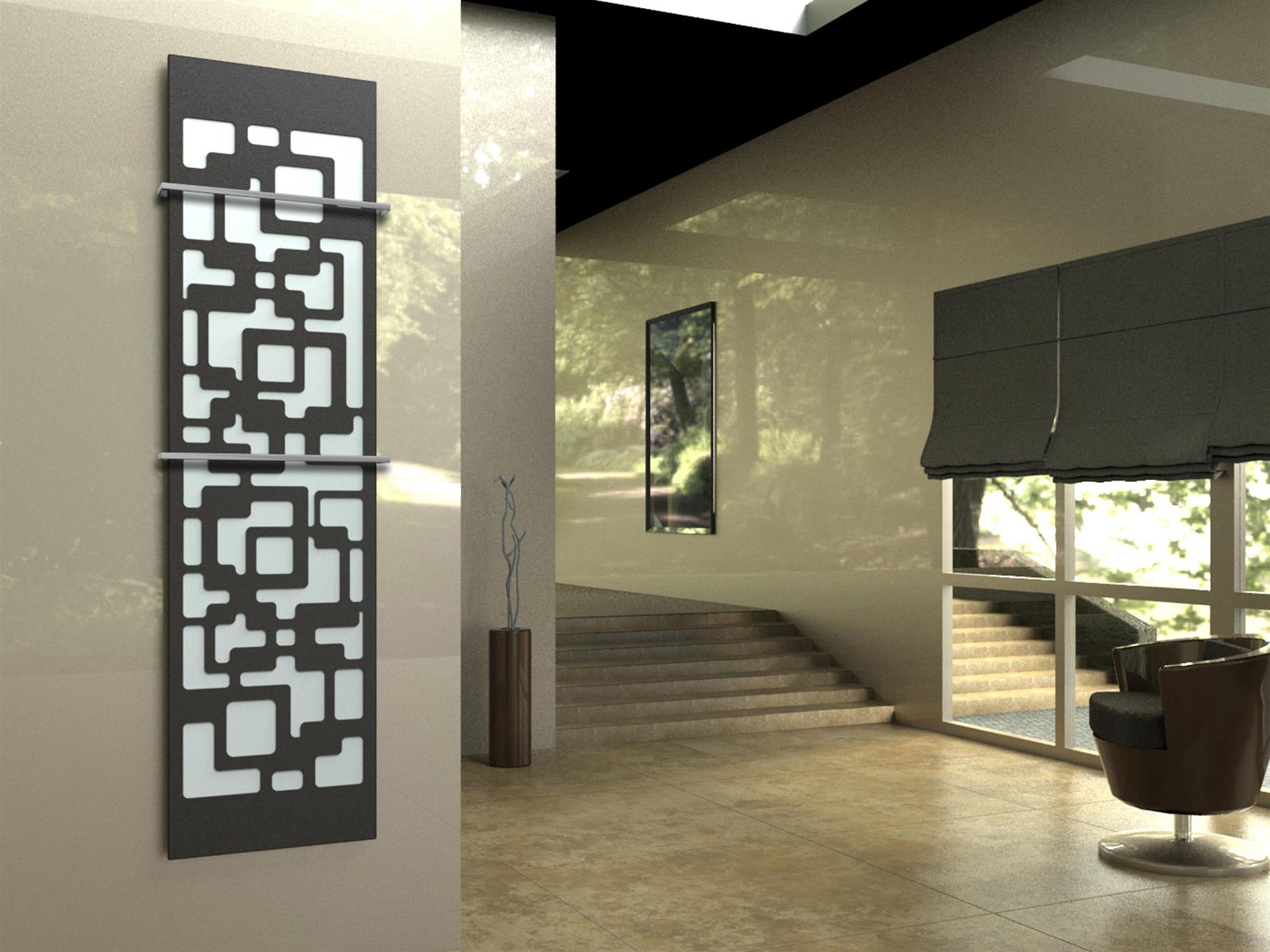 BADHEIZKÖRPER Design Downtown 3 180x47cm 1118 Watt anthrazit - moonstone (+2 Halter 15mm) SZAGATO Designheizkörper mit Mittelanschluss Handtuchwärmer