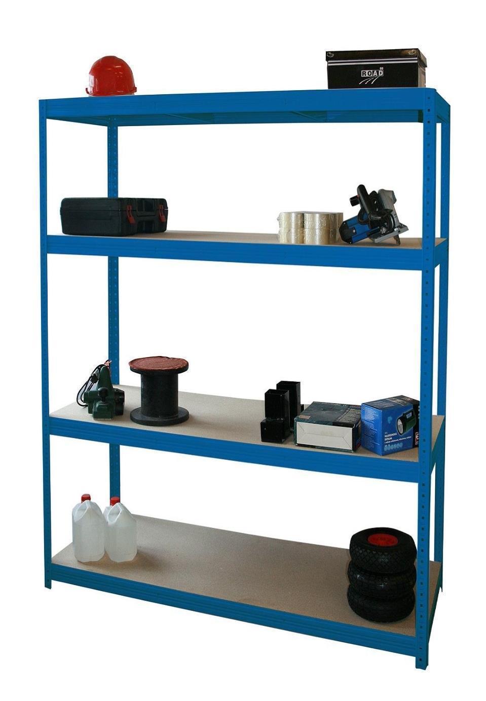 Weitspannregal 350 kg Profi 280x150x80cm SZAGATO Weitspann Regal 60 cm breit Fachbodenregal Lagerregal Schwerlastregal Regalsystem Weitspannregale