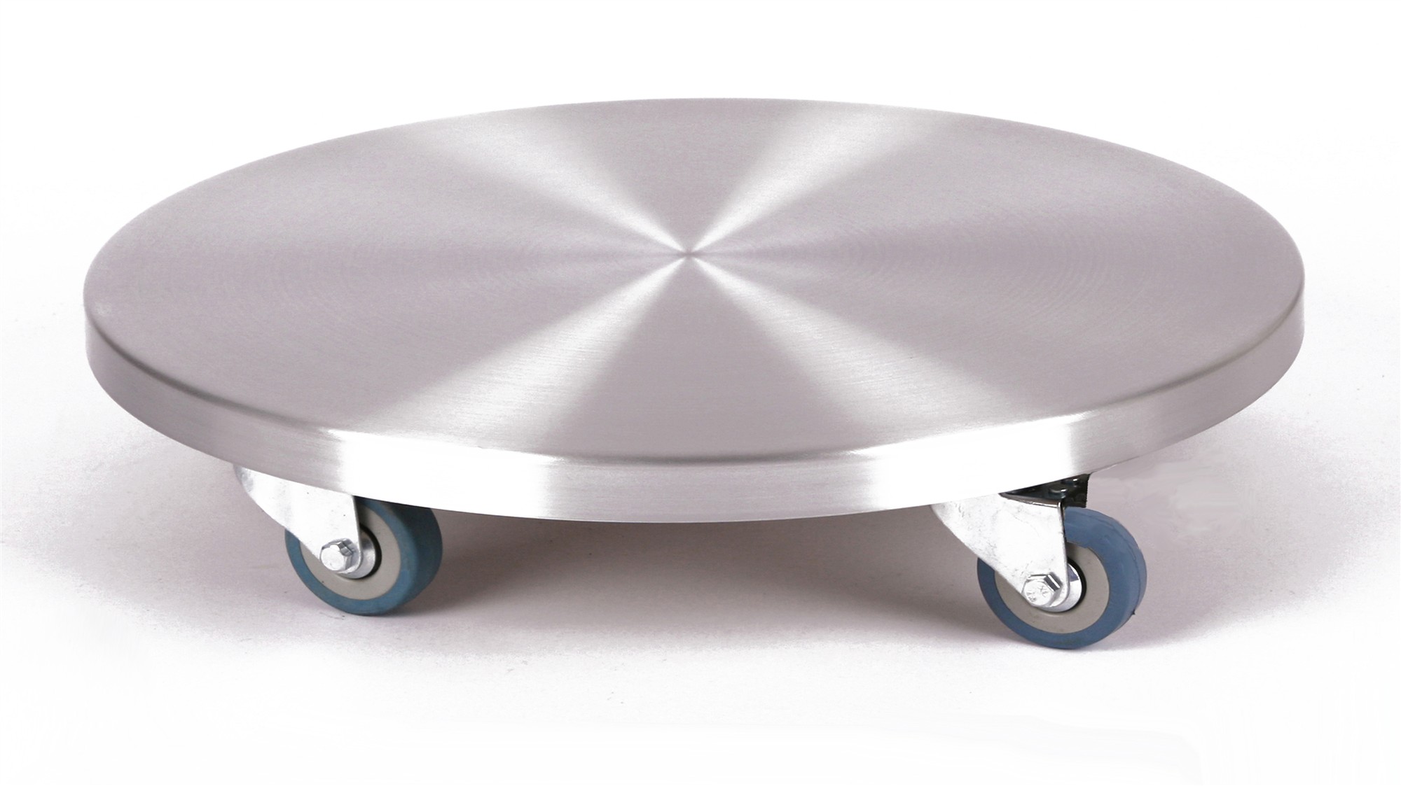 Rollbrett Pflanzenroller Ø46cm ALU 150 kg PU-Rolle SZAGATO Made in Germany Blumenuntersetzer Möbelroller Outdoor Blumenroller Transportroller