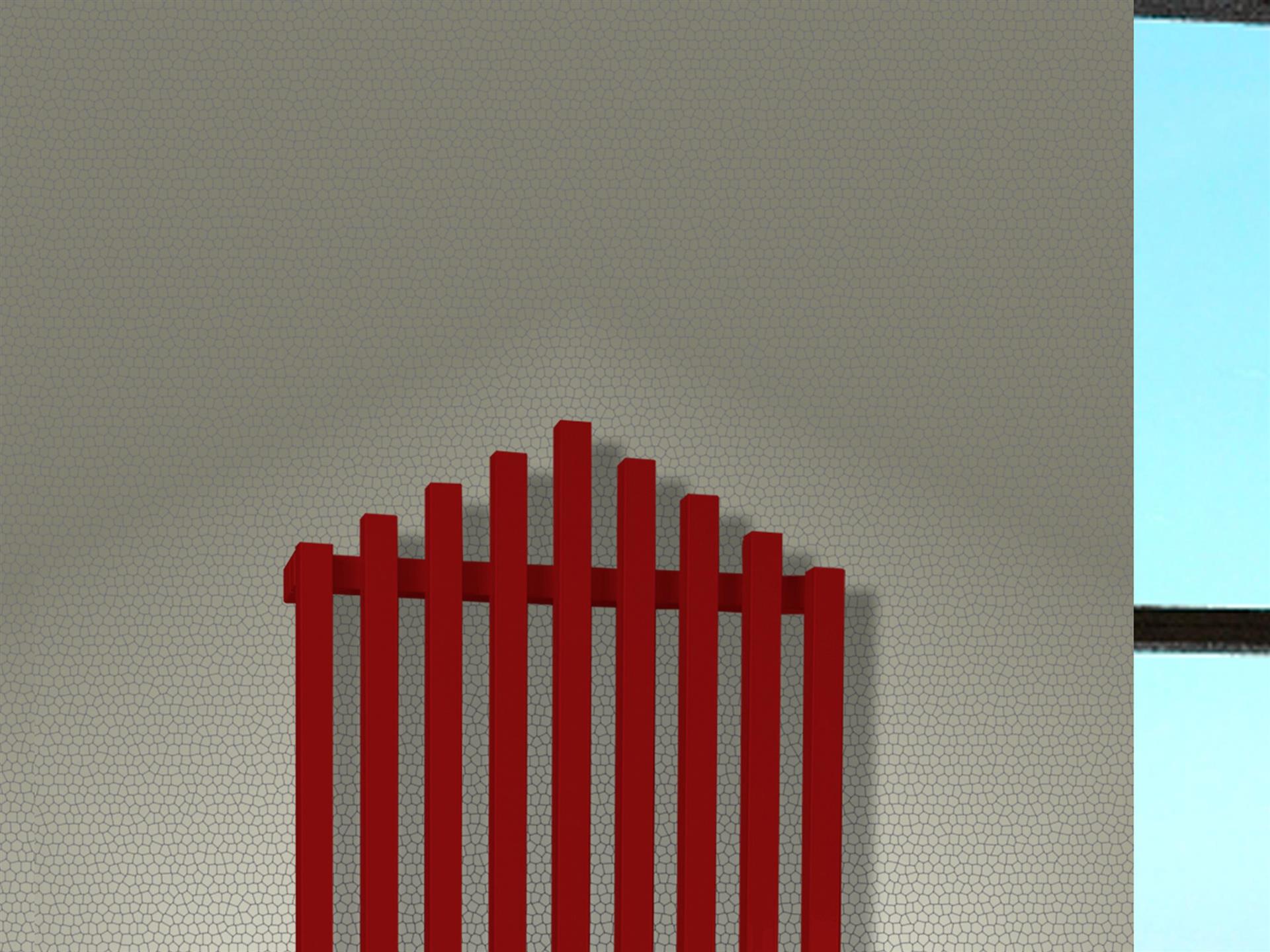 BADHEIZKÖRPER Design Pipe 180x51cm 1118 Watt rot SZAGATO Designheizkörper Handtuchheizkörper mit Mittelanschluss Handtuchwärmer