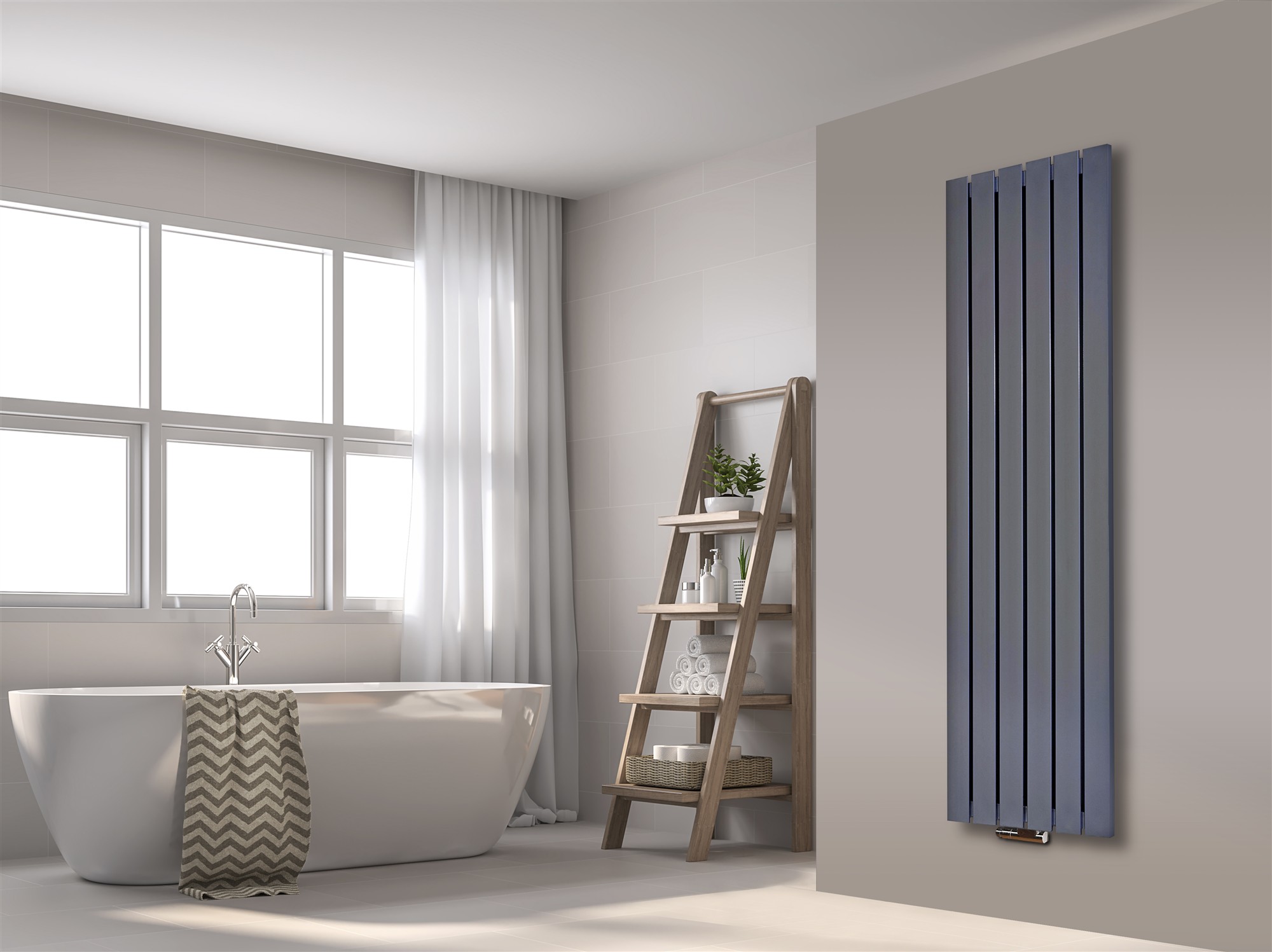 BADHEIZKÖRPER Design Peking 3 180x47cm 1118 Watt Edelstahloptik SZAGATO Designheizkörper Handtuchheizkörper mit Mittelanschluss Handtuchwärmer