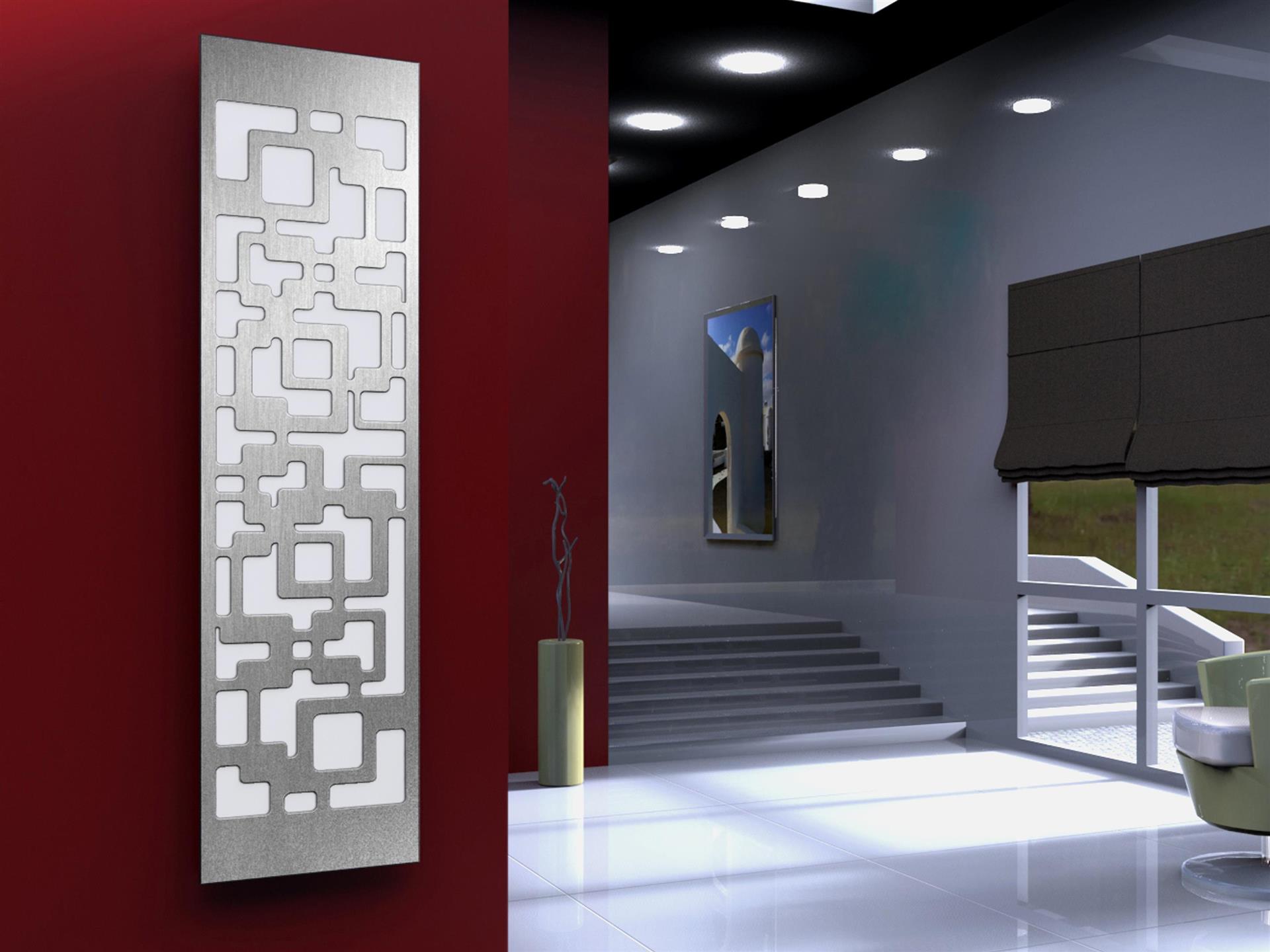 BADHEIZKÖRPER Design Downtown 3 180x47cm 1118 Watt Edelstahl matt SZAGATO Designheizkörper Handtuchheizkörper mit Mittelanschluss Handtuchwärmer