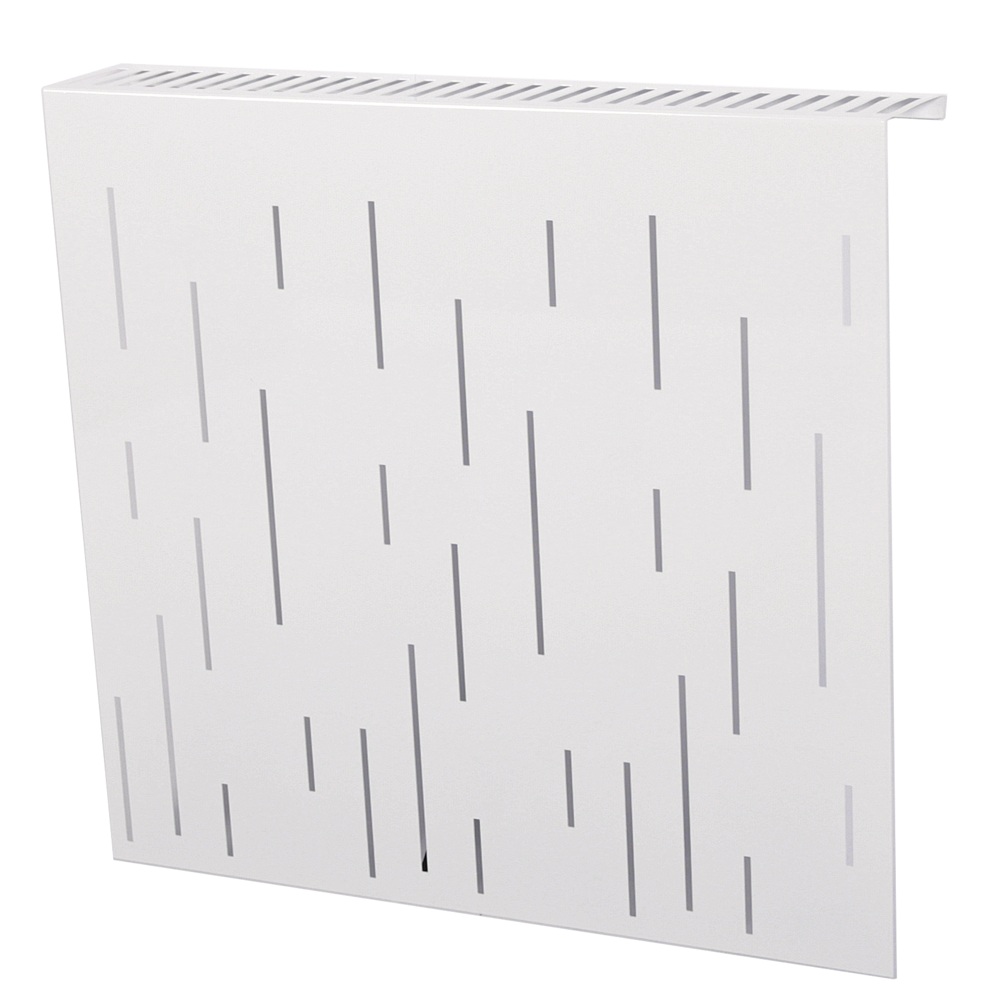 Heizkörperverkleidung 60 x 60cm Design Rain weiß (1 Stück) SZAGATO Heizungsverkleidung Verkleidung Heizkörper Abdeckung Heizkörper Heizungsabdeckung