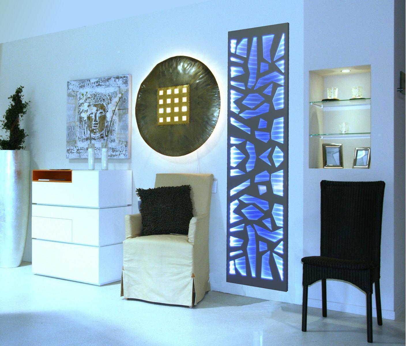 BADHEIZKÖRPER Design Mosaik 3 LED 180x47cm 1118 Watt Edelstahl weiß SZAGATO Designheizkörper Handtuchheizkörper mit Mittelanschluss Handtuchwärmer